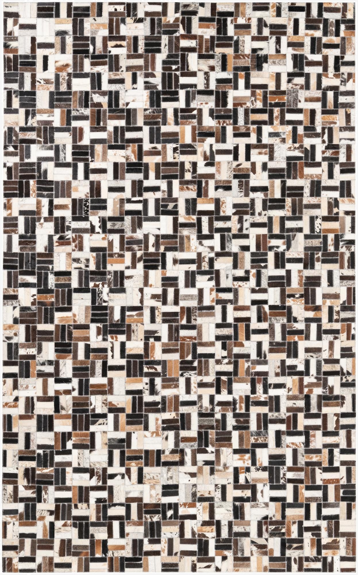  5' x 8' Cowhide Leather Rug