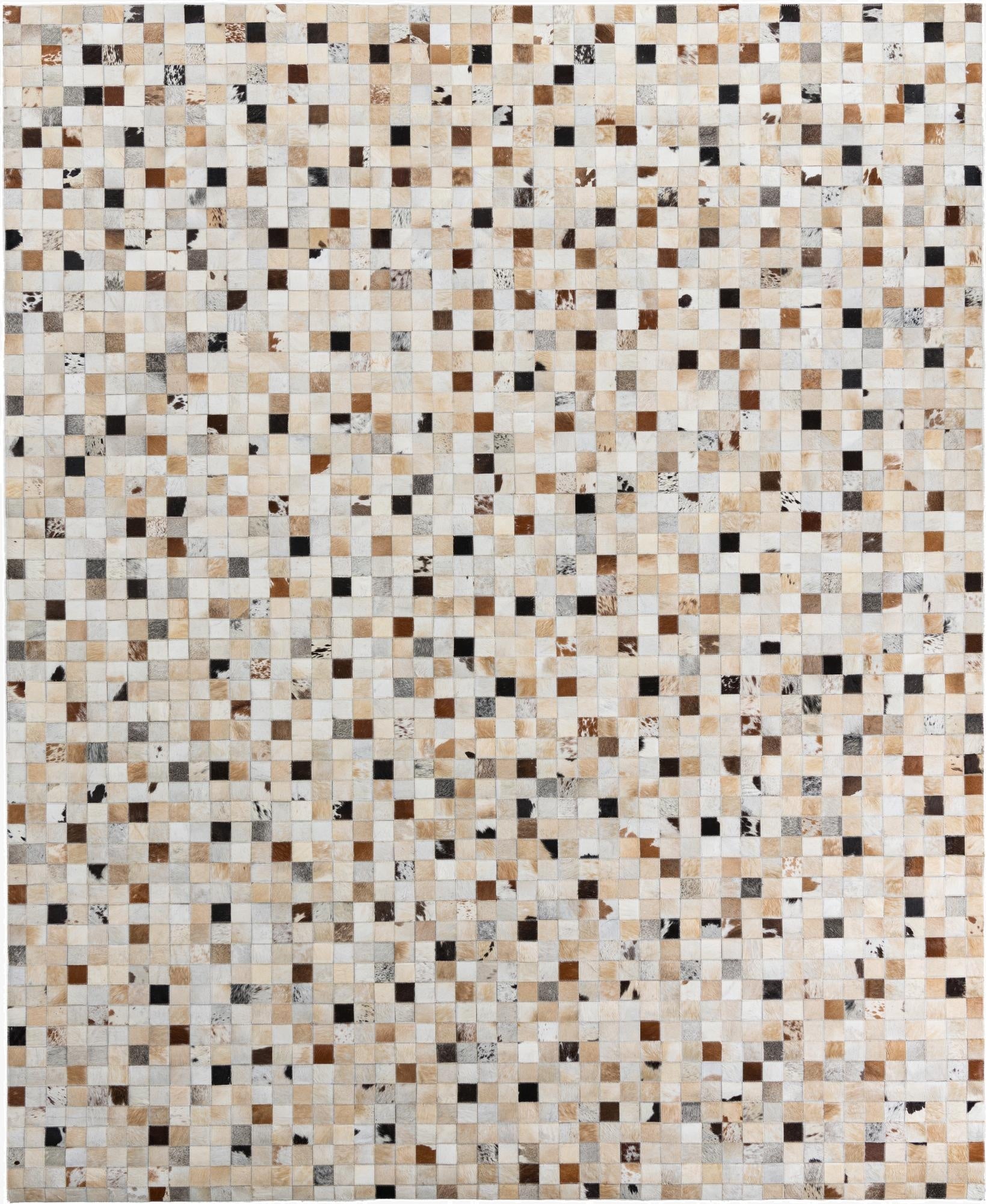  8' 2 x 10' Cowhide Leather Rug