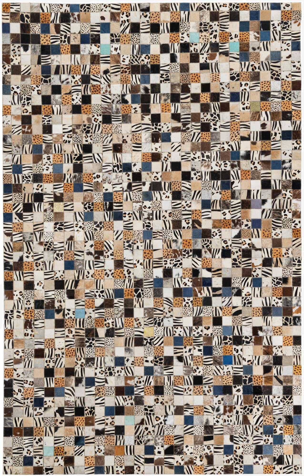  5' x 8' Cowhide Leather Rug