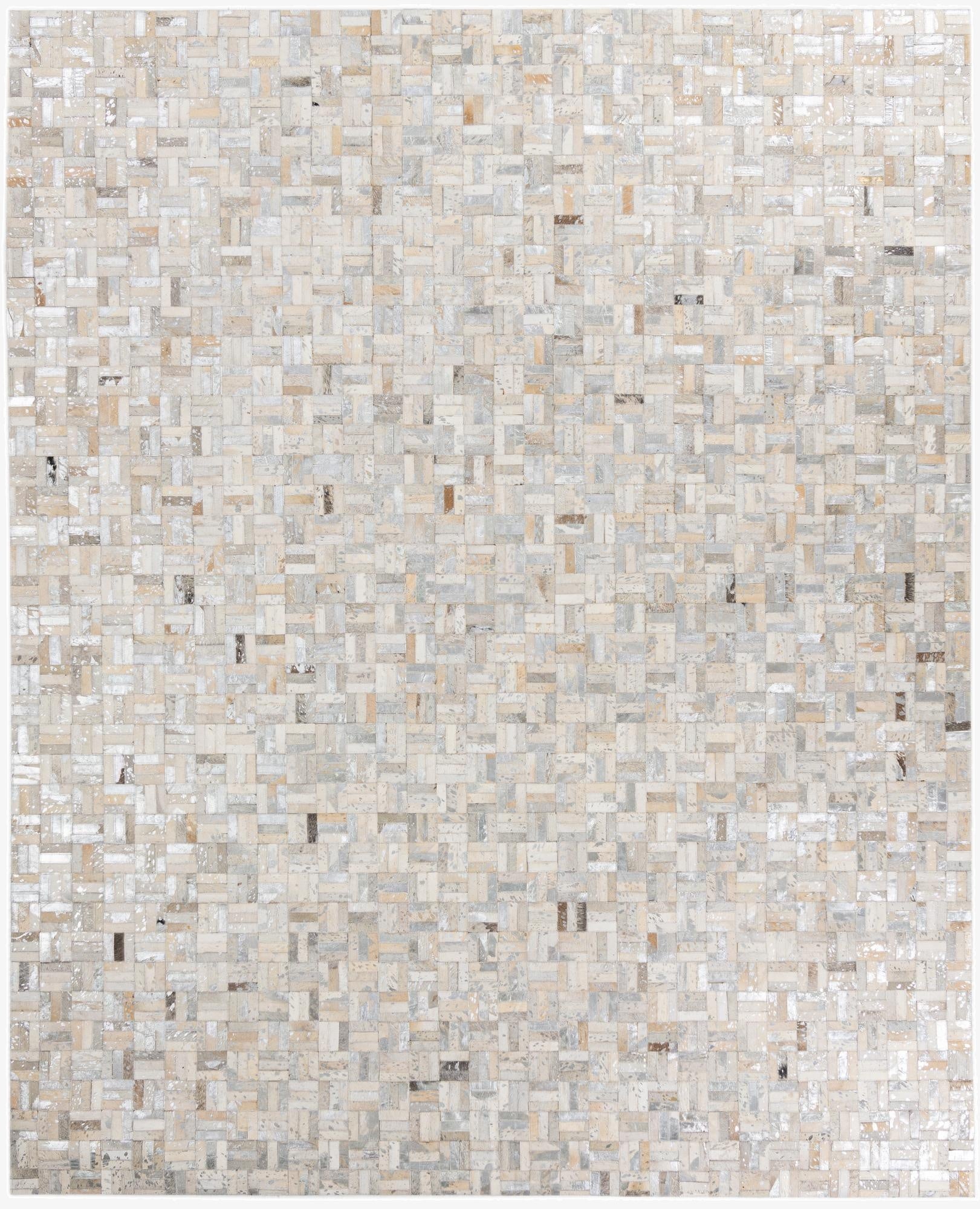  8' x 9' 10 Cowhide Leather Rug