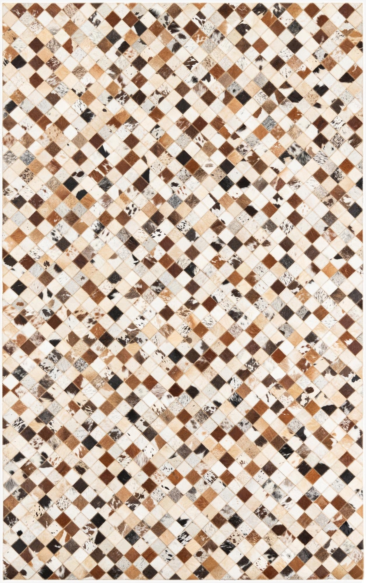  5' x 8' Cowhide Leather Rug
