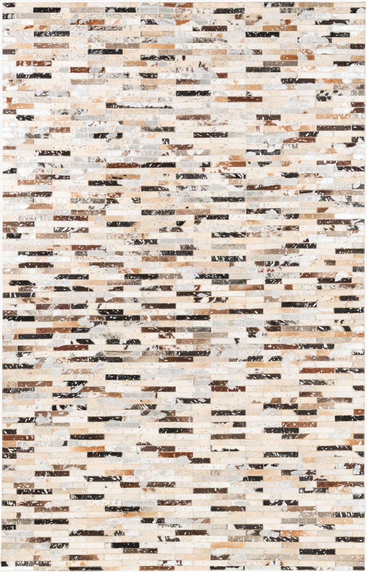  5' 1 x 8' Cowhide Leather Rug