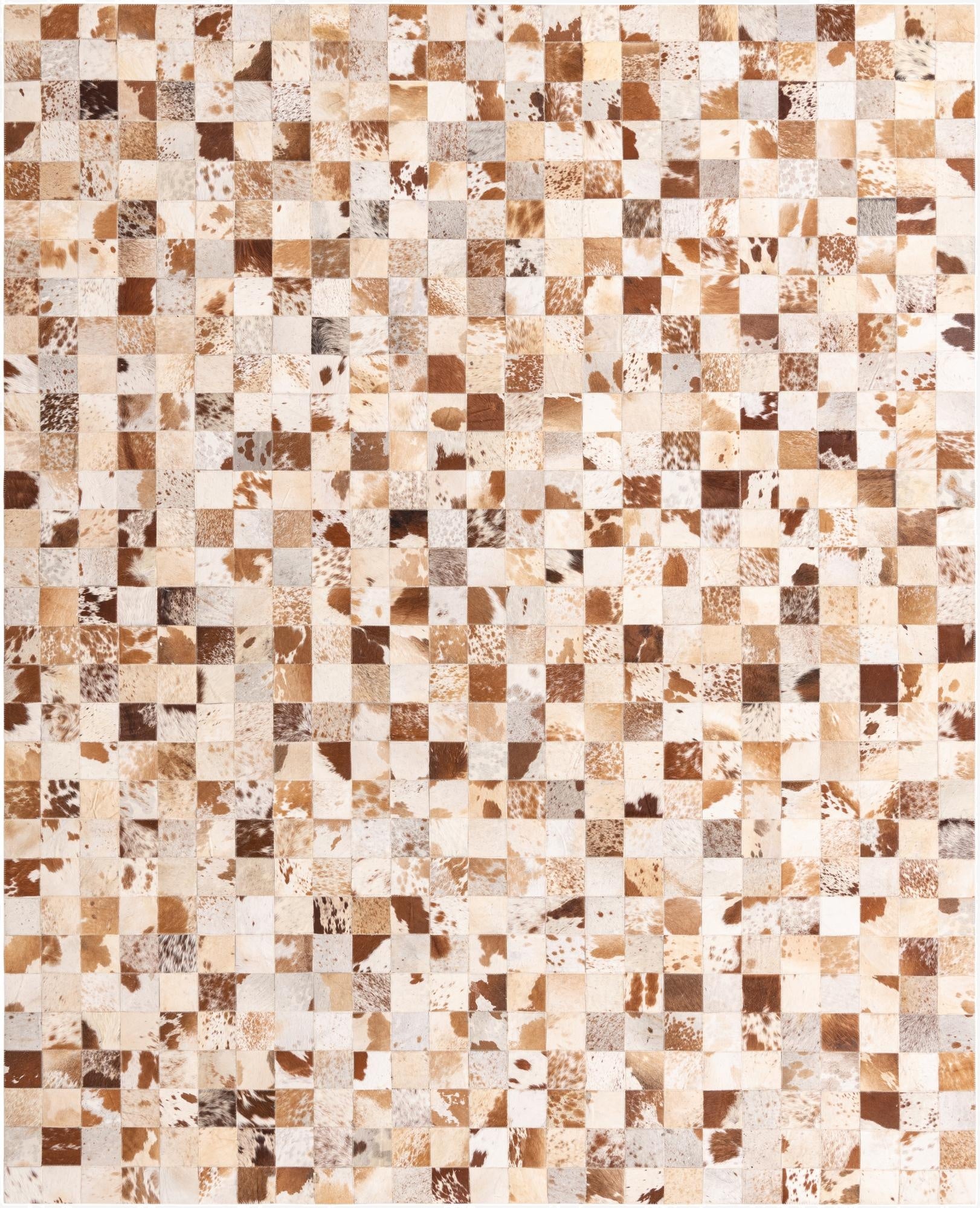  8' 3 x 10' 3 Cowhide Leather Rug