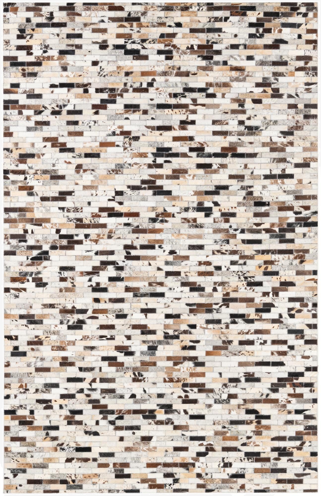  5' x 7' 10 Cowhide Leather Rug