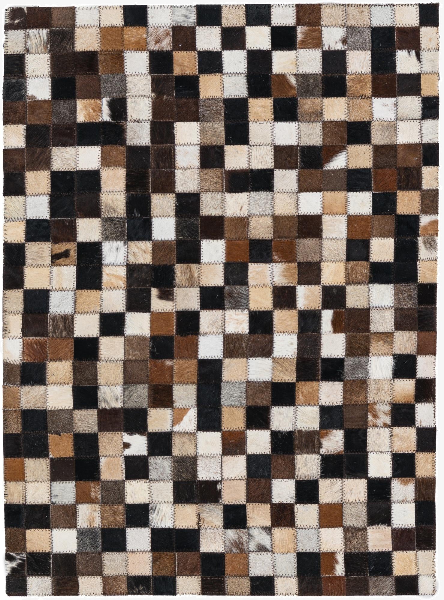  2' 3 x 3' 1 Cowhide Leather Rug