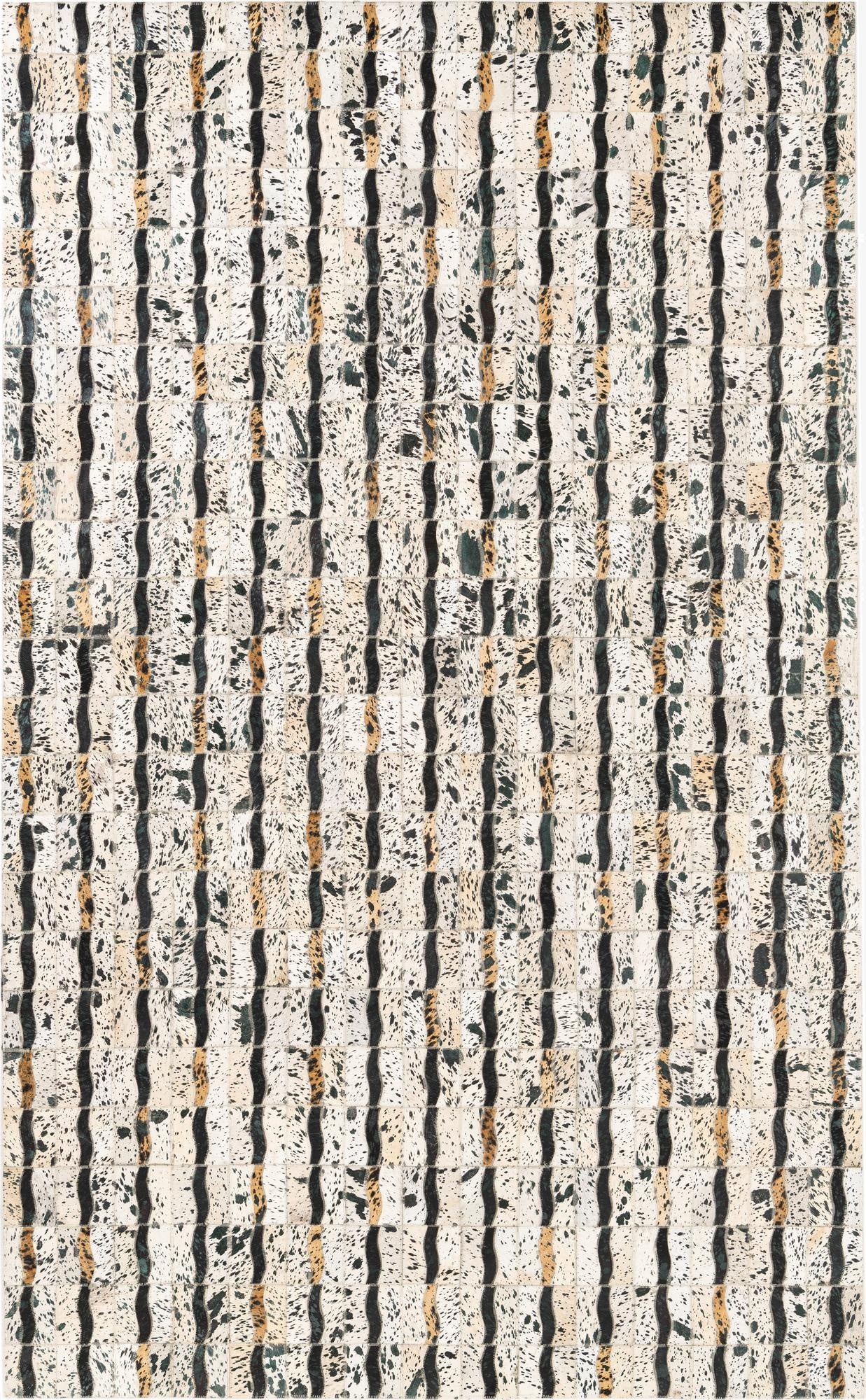  5' x 8' Cowhide Leather Rug