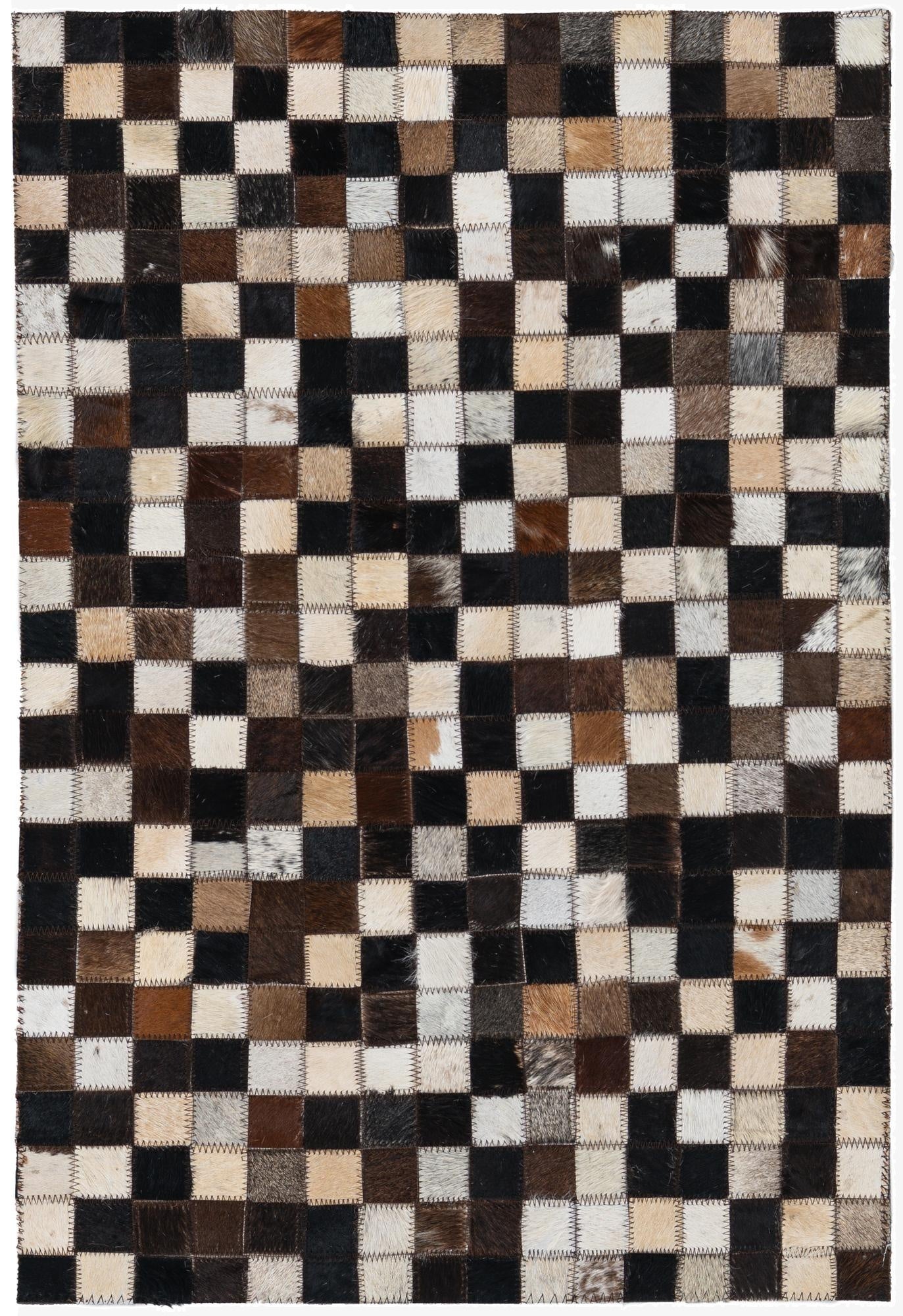  2' x 3' Cowhide Leather Rug