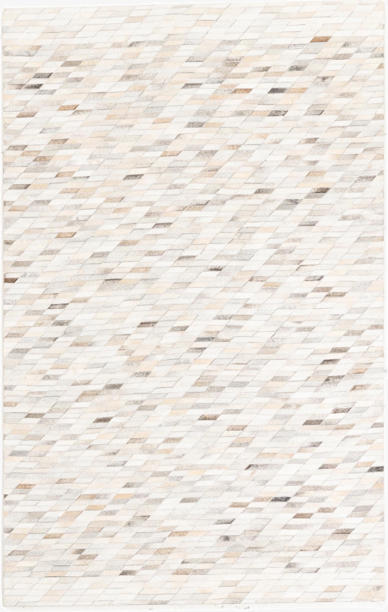  5' x 7' 10 Cowhide Leather Rug