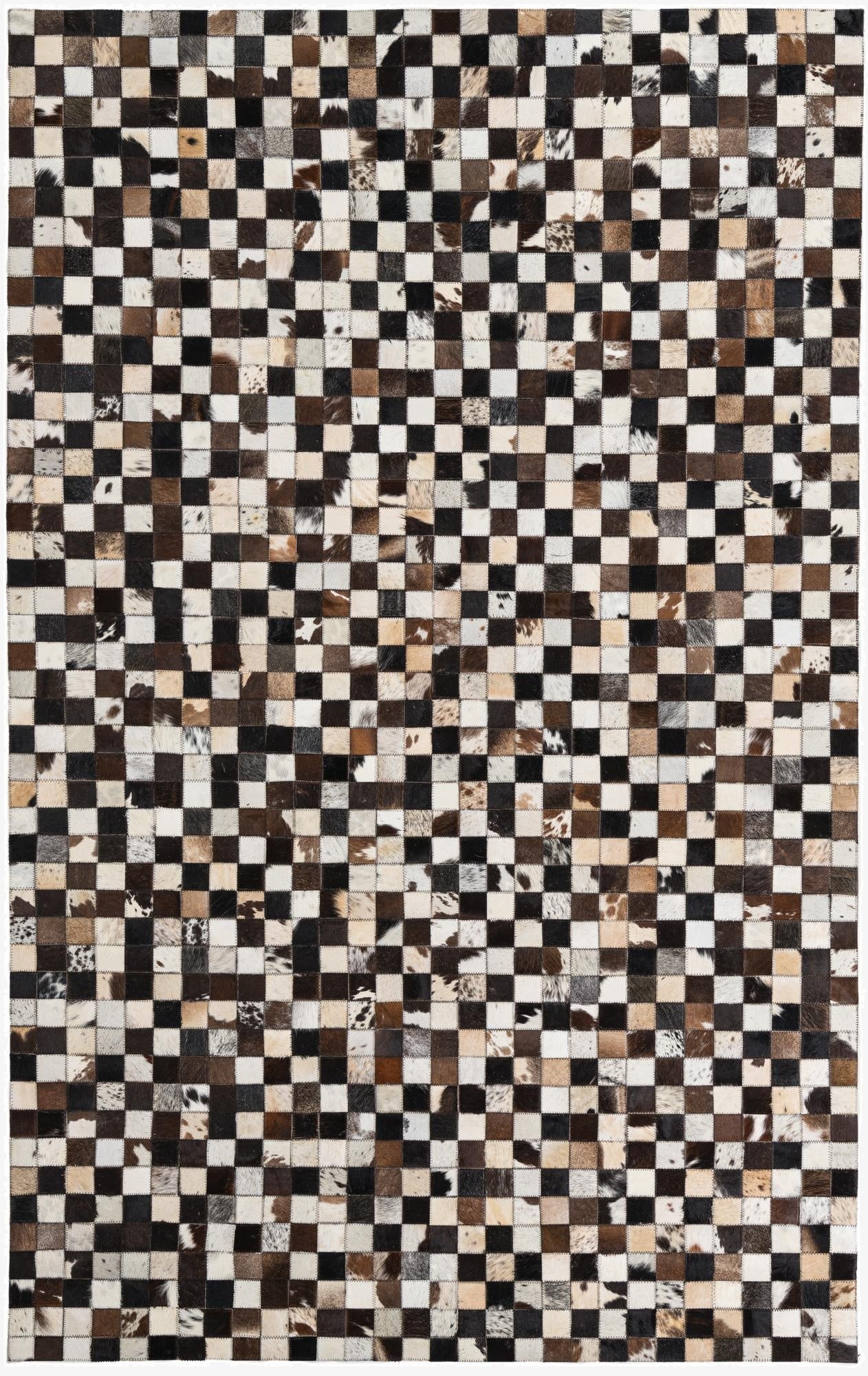  5' 2 x 8' 2 Cowhide Leather Rug