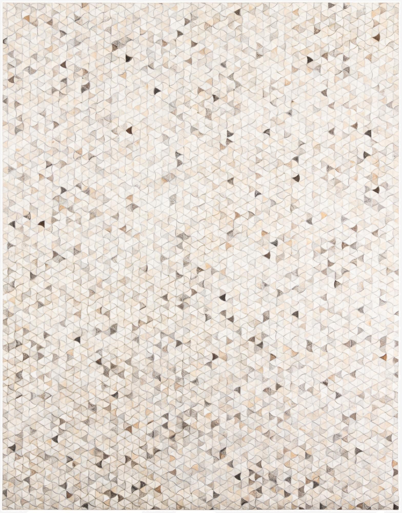  7' 10 x 10' Cowhide Leather Rug