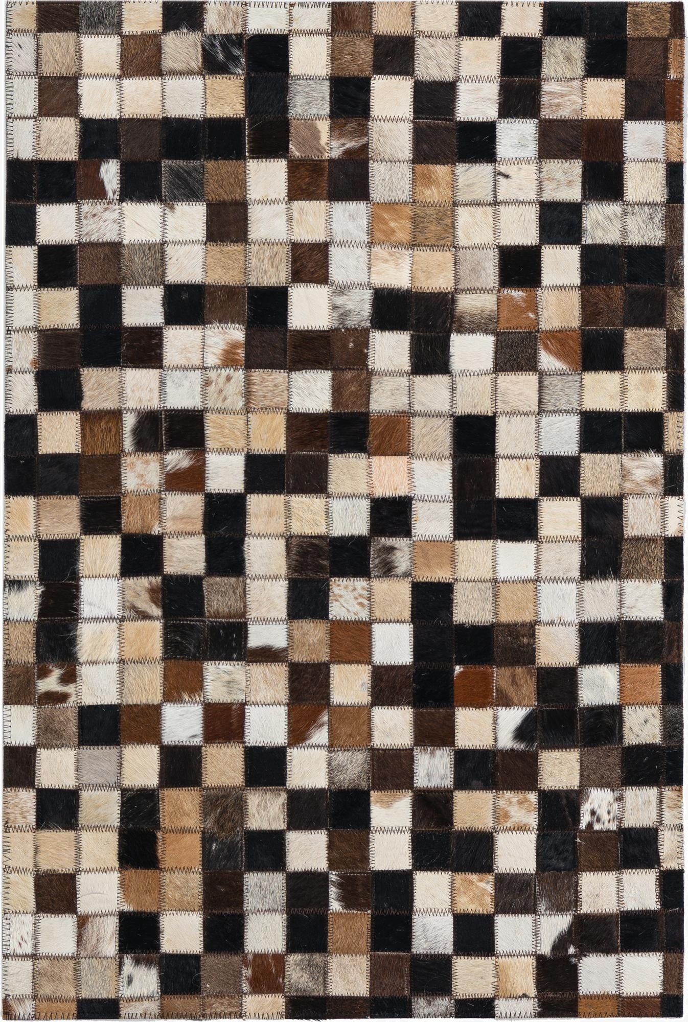  2' x 3' Cowhide Leather Rug