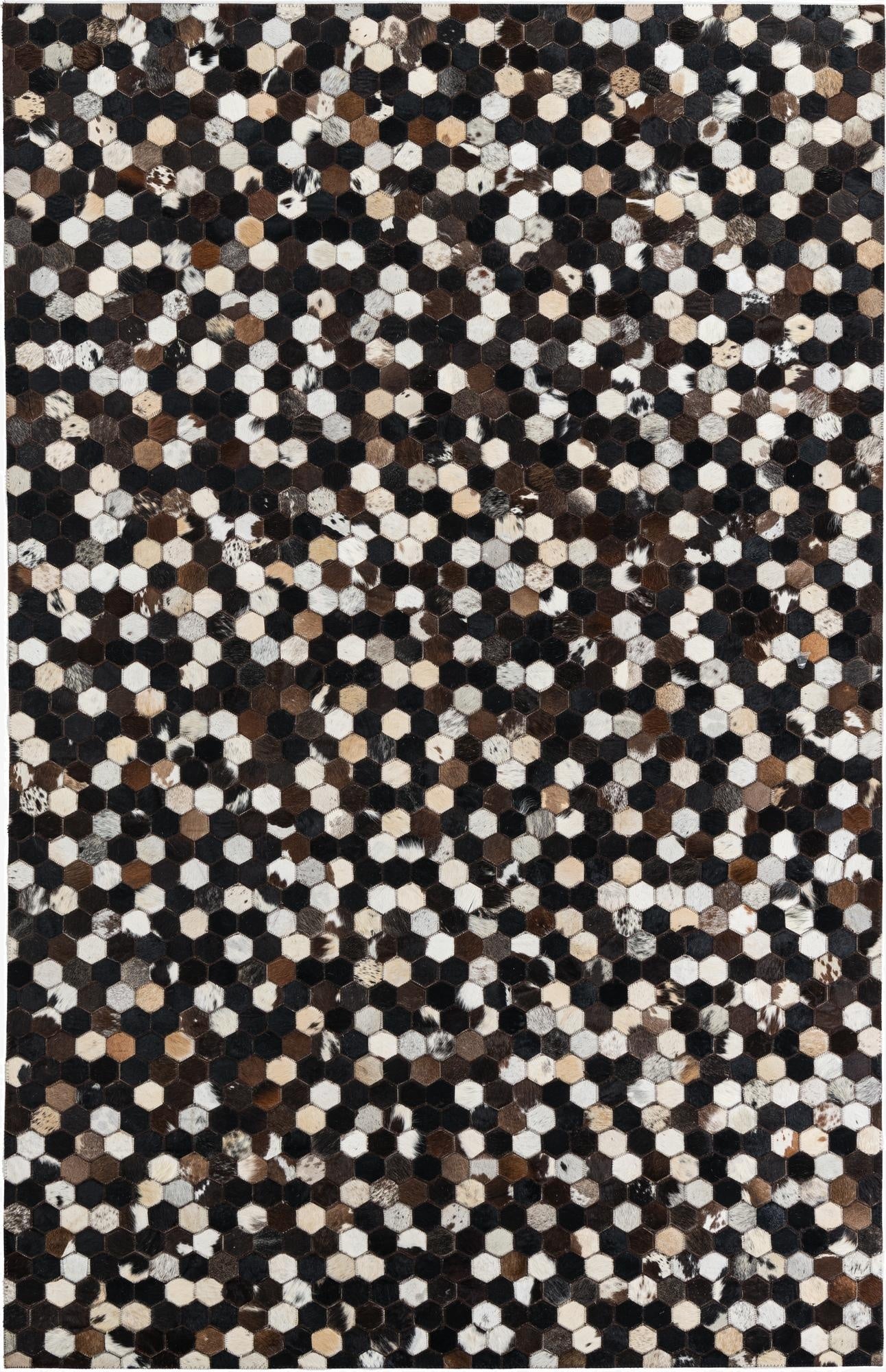  5' 1 x 8' Cowhide Leather Rug