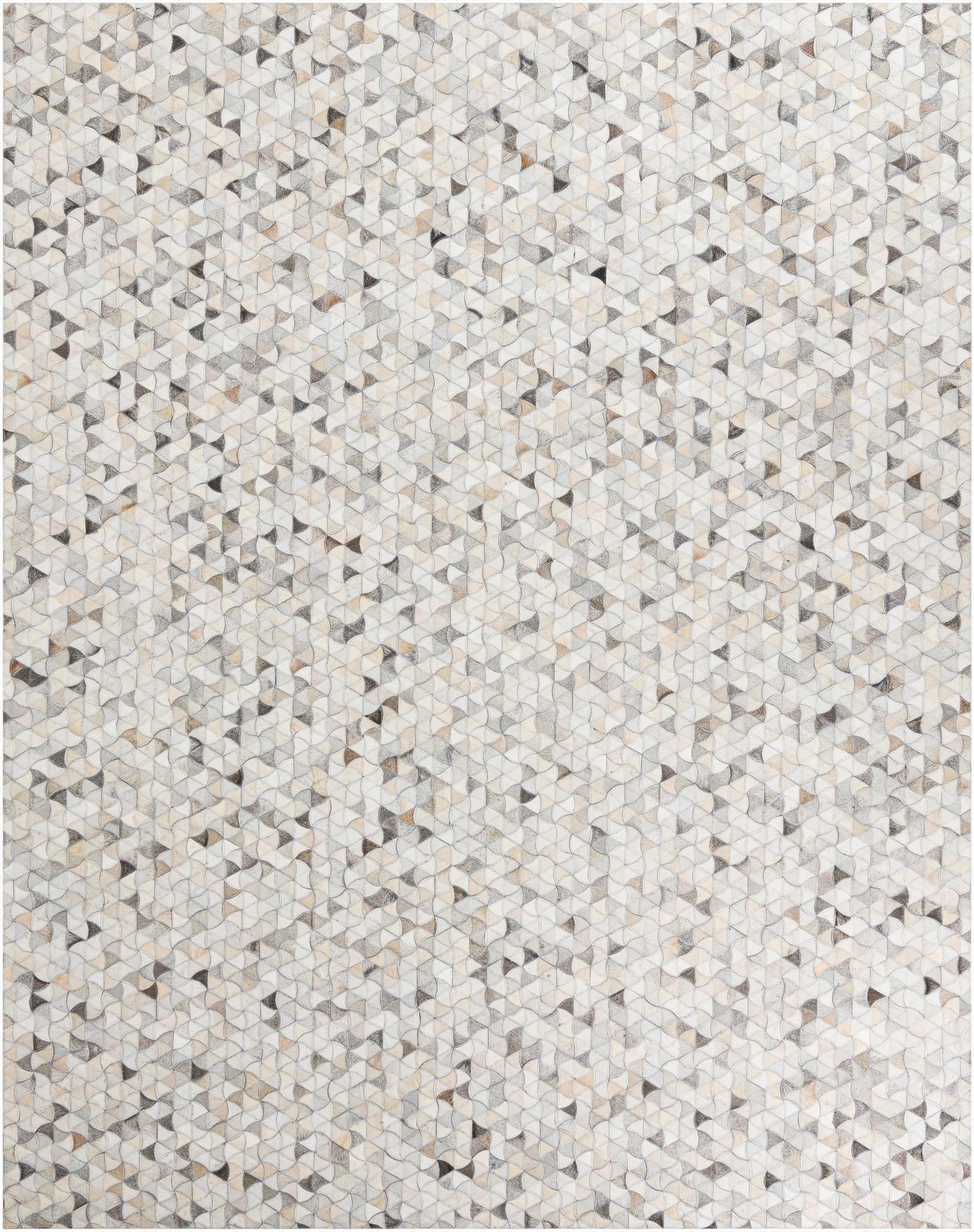  7' 10 x 10' Cowhide Leather Rug