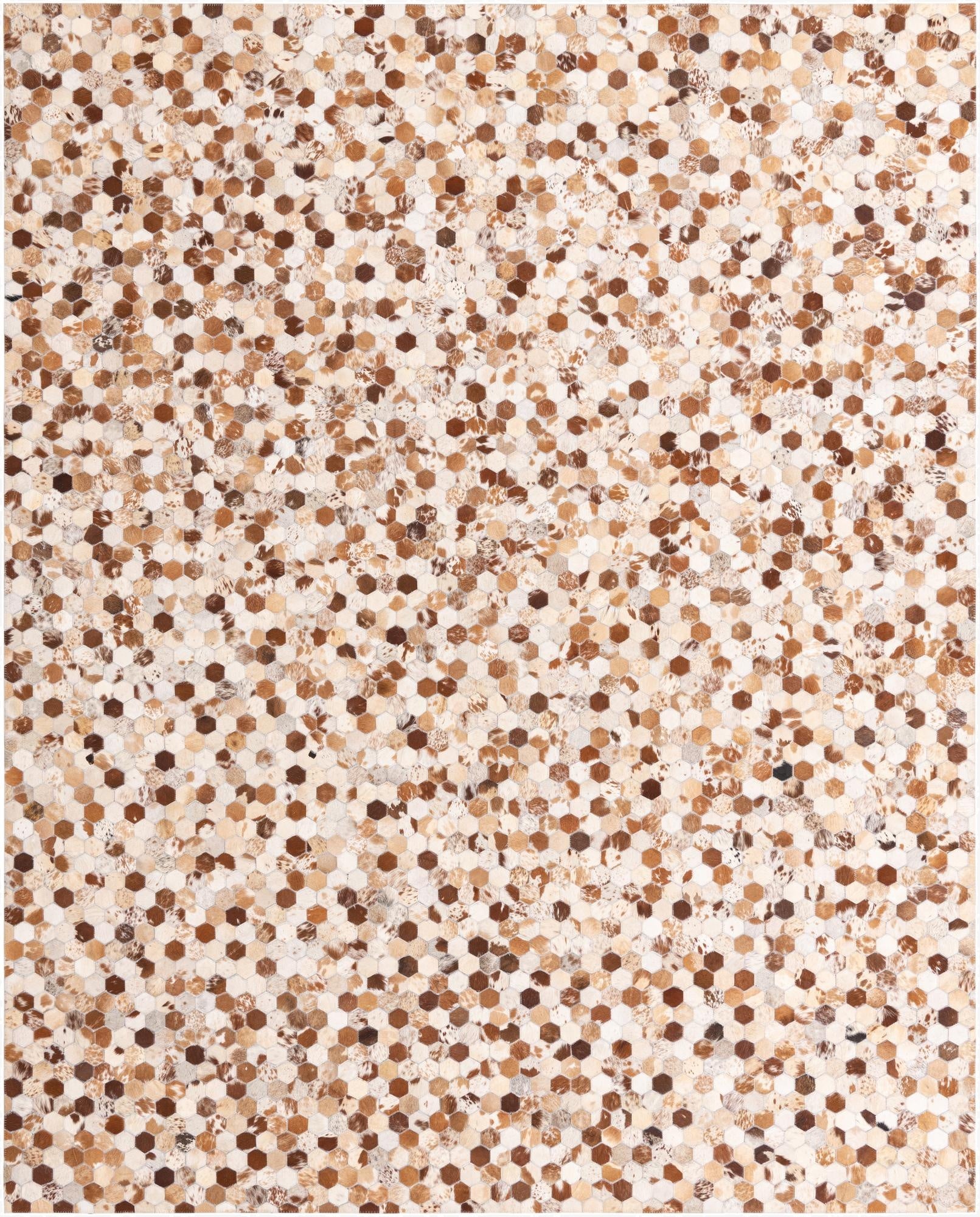  8' x 9' 10 Cowhide Leather Rug