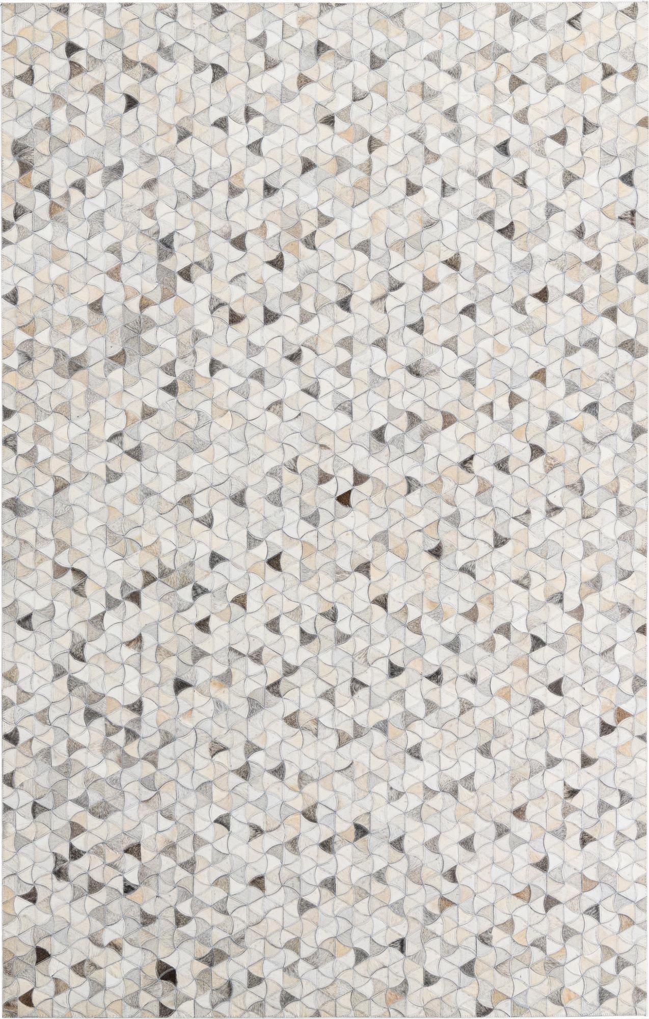  5' 2 x 8' 1 Cowhide Leather Rug