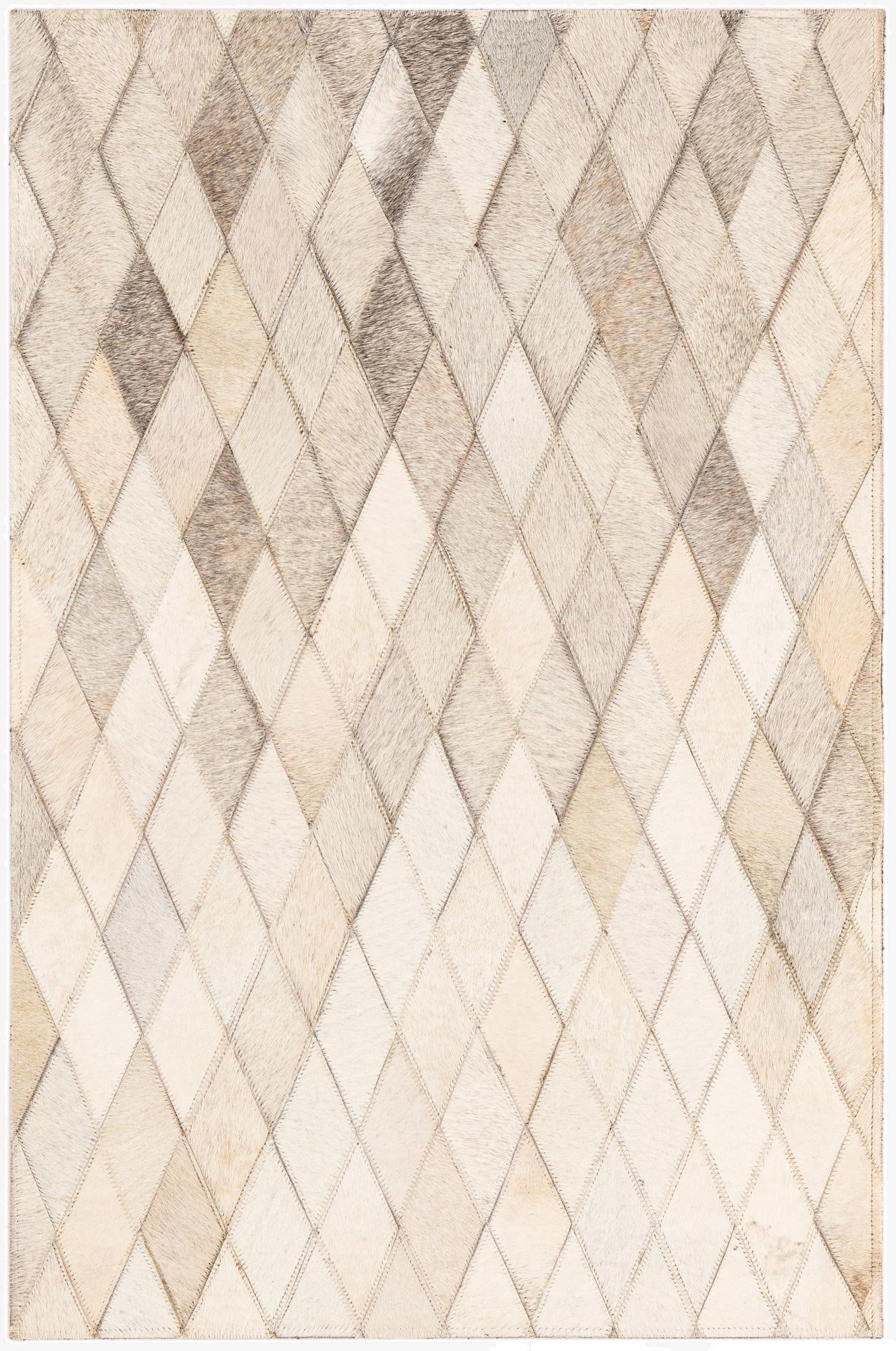  2' x 3' Cowhide Leather Rug