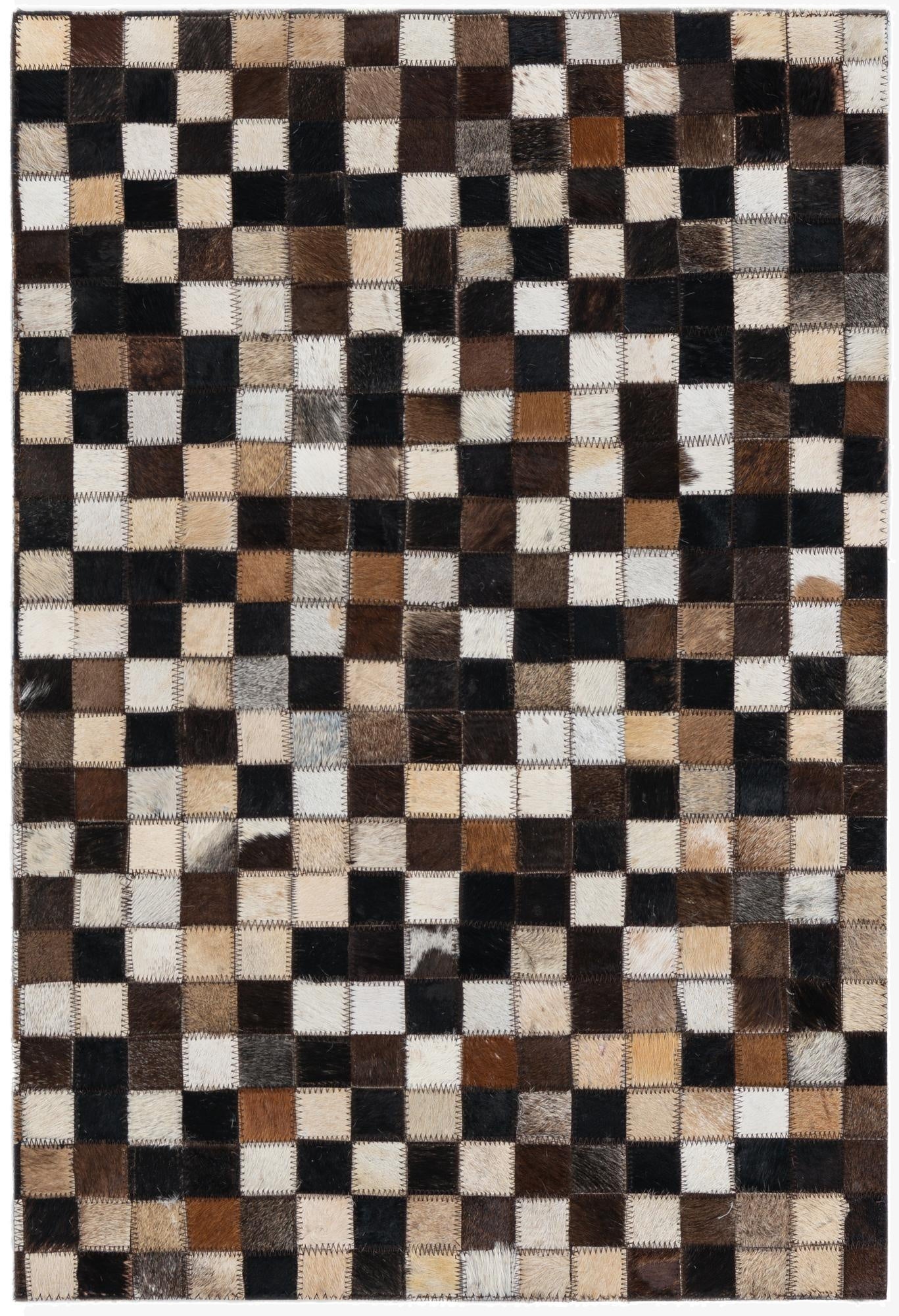  2' x 3' Cowhide Leather Rug