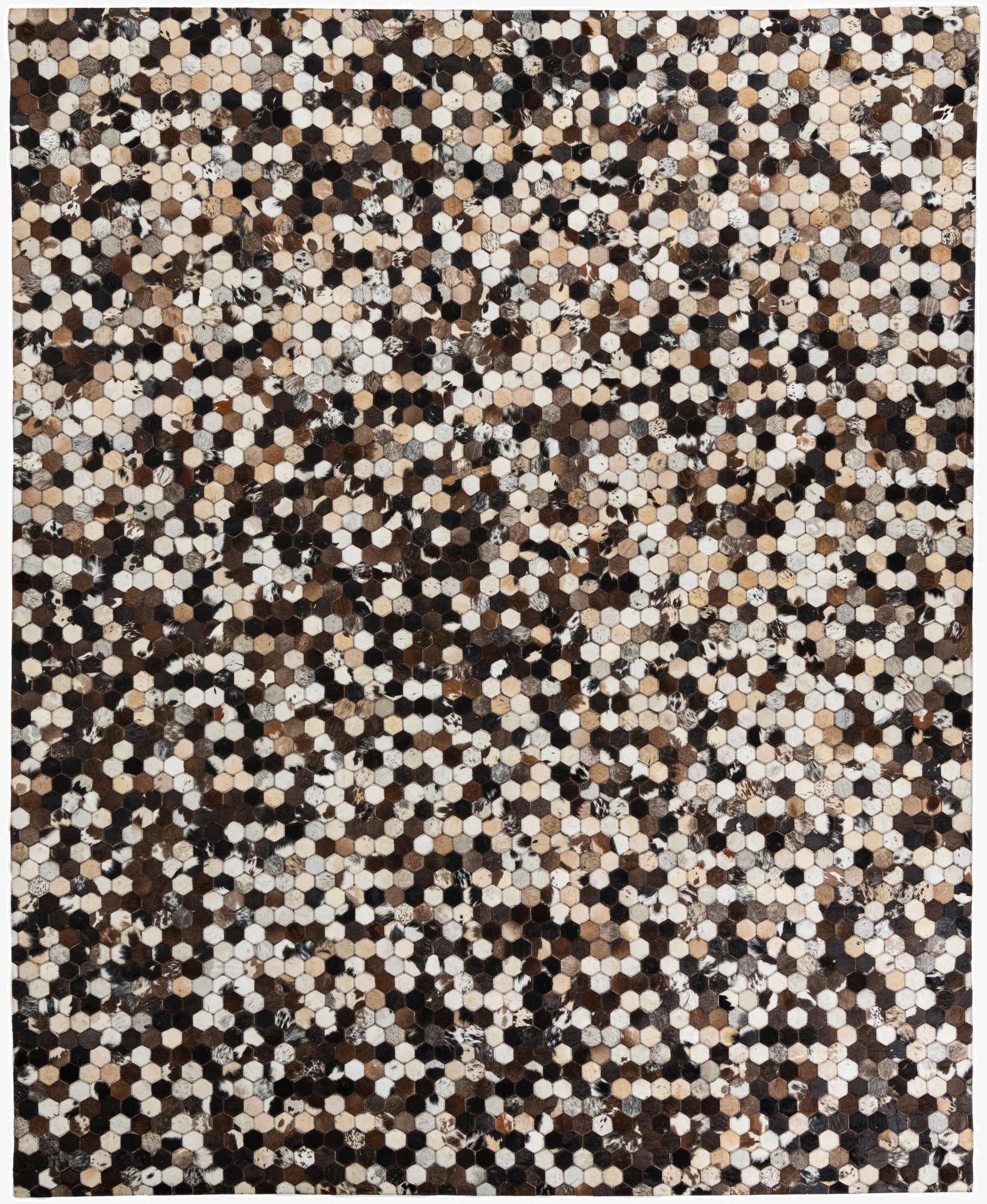  8' x 9' 9 Cowhide Leather Rug