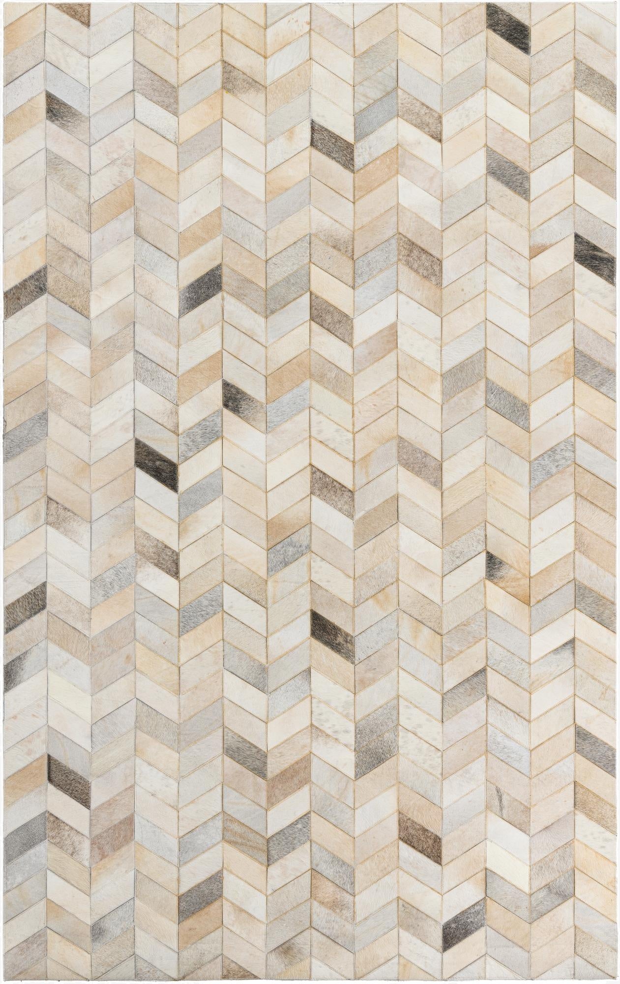  5' x 8' Cowhide Leather Rug