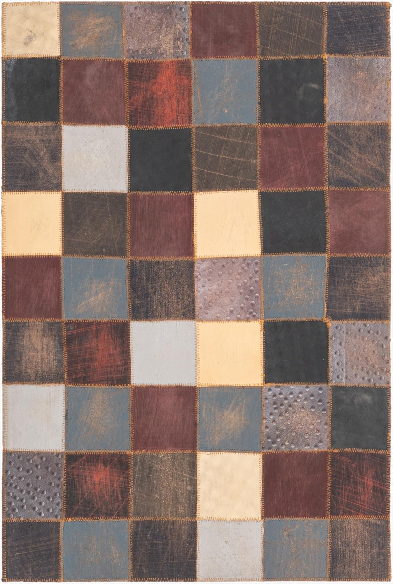  2' x 3' Cowhide Leather Rug