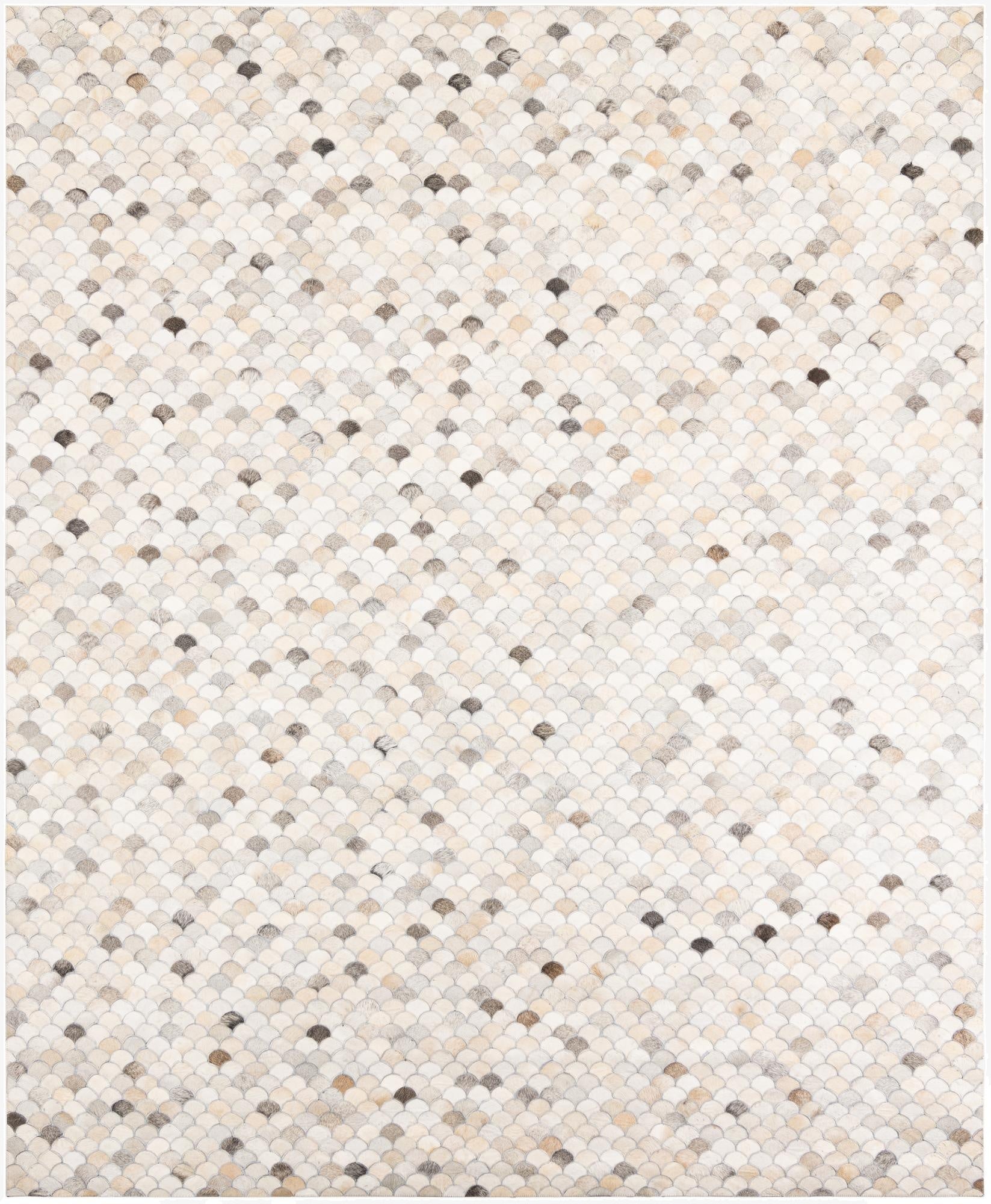  8' x 9' 10 Cowhide Leather Rug