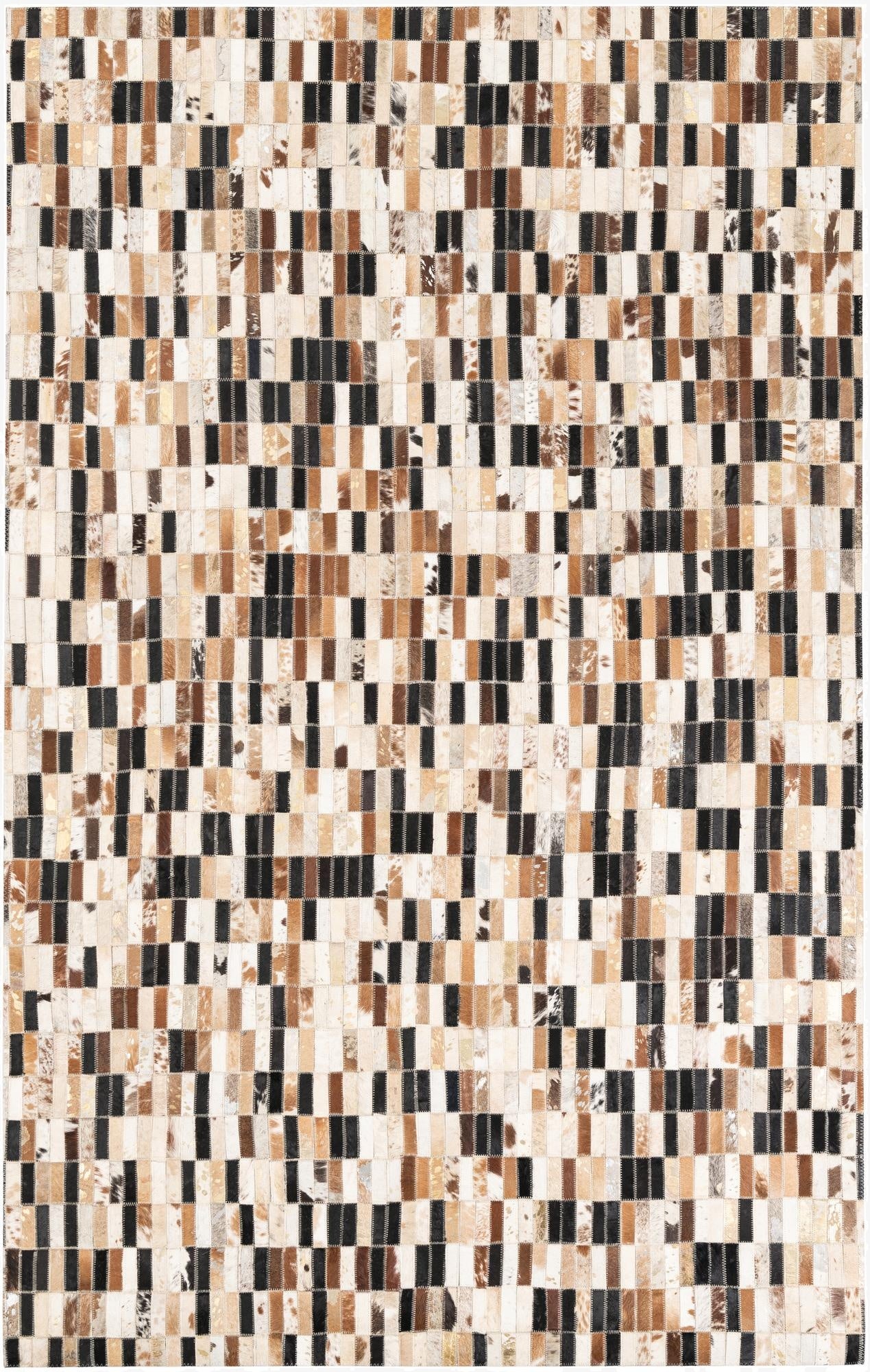  5' x 7' 10 Cowhide Leather Rug