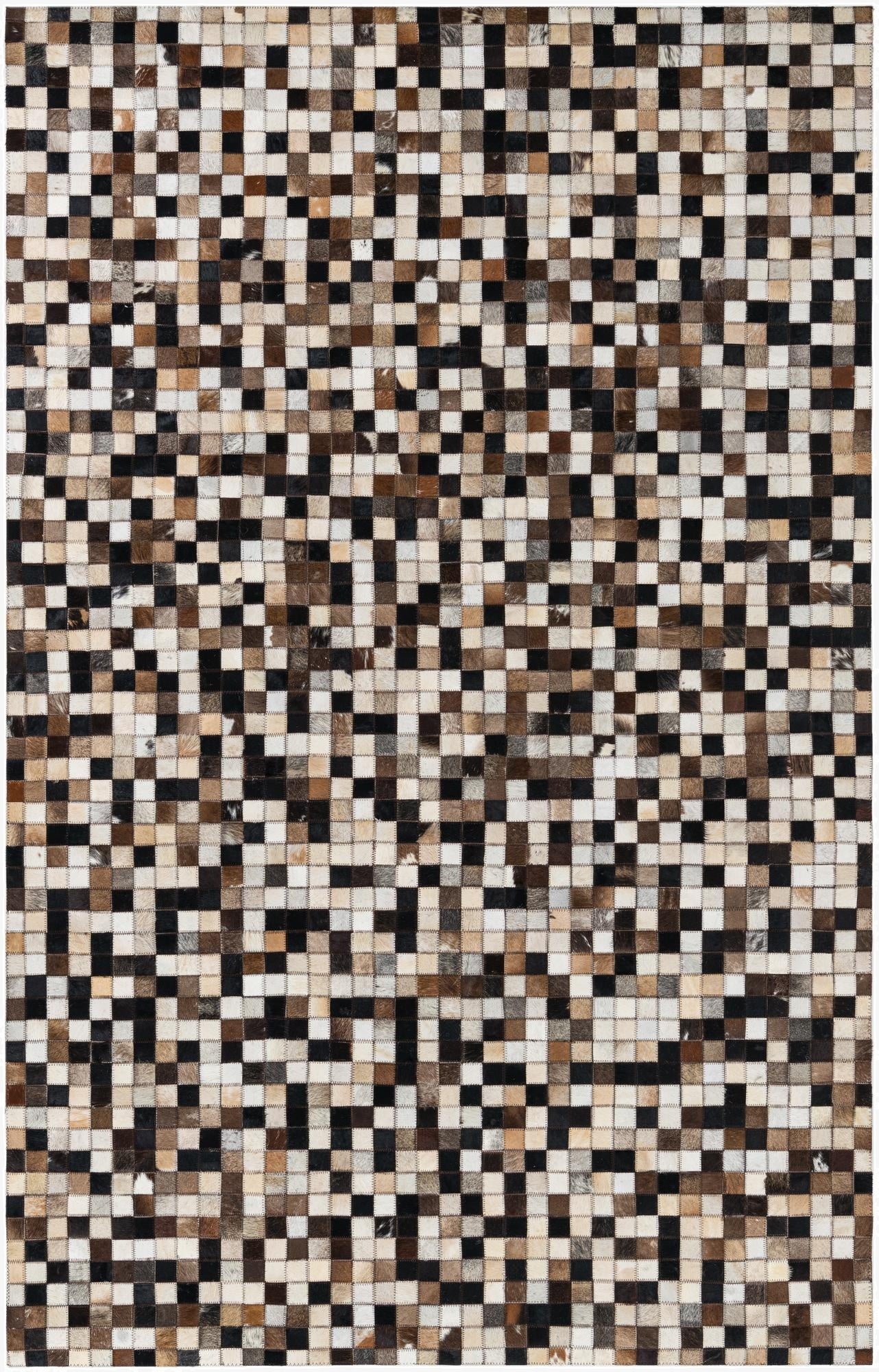  5' x 7' 10 Cowhide Leather Rug