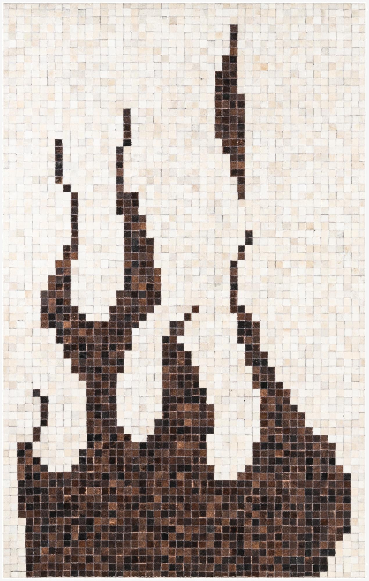  5' x 8' Cowhide Leather Rug