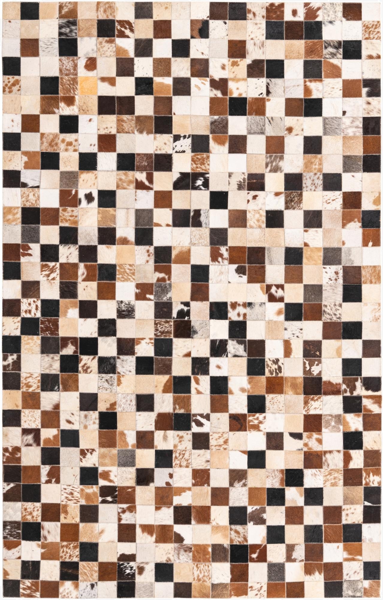  5' x 8' Cowhide Leather Rug