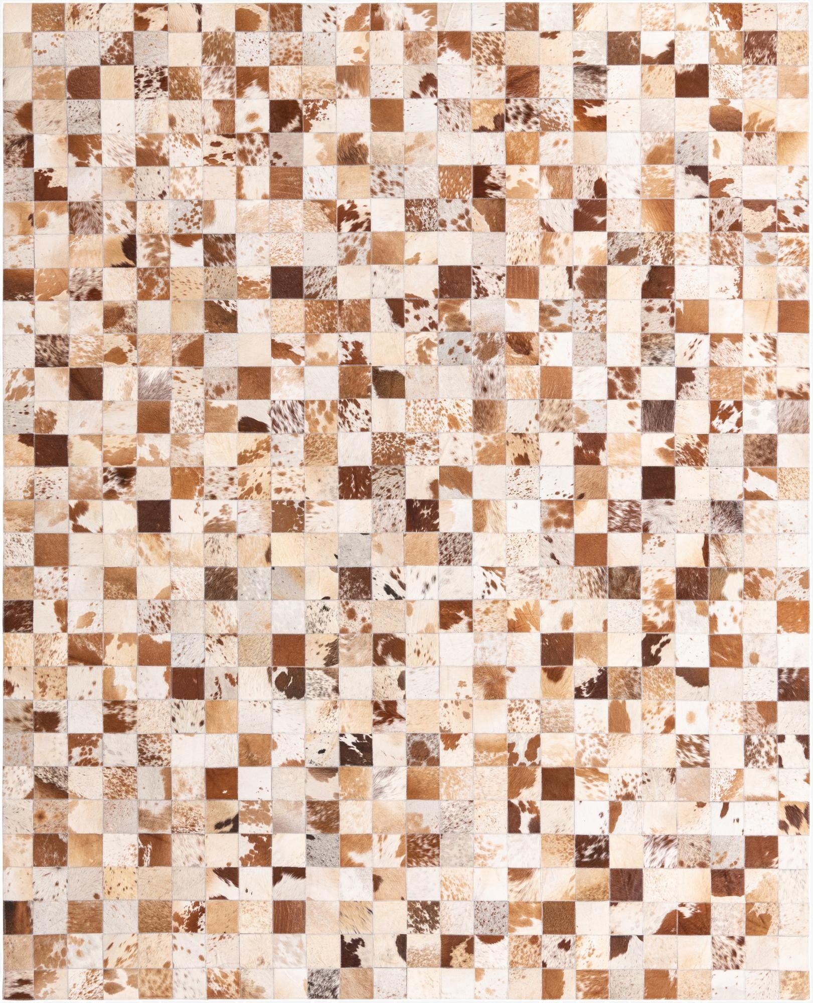  8' x 9' 10 Cowhide Leather Rug