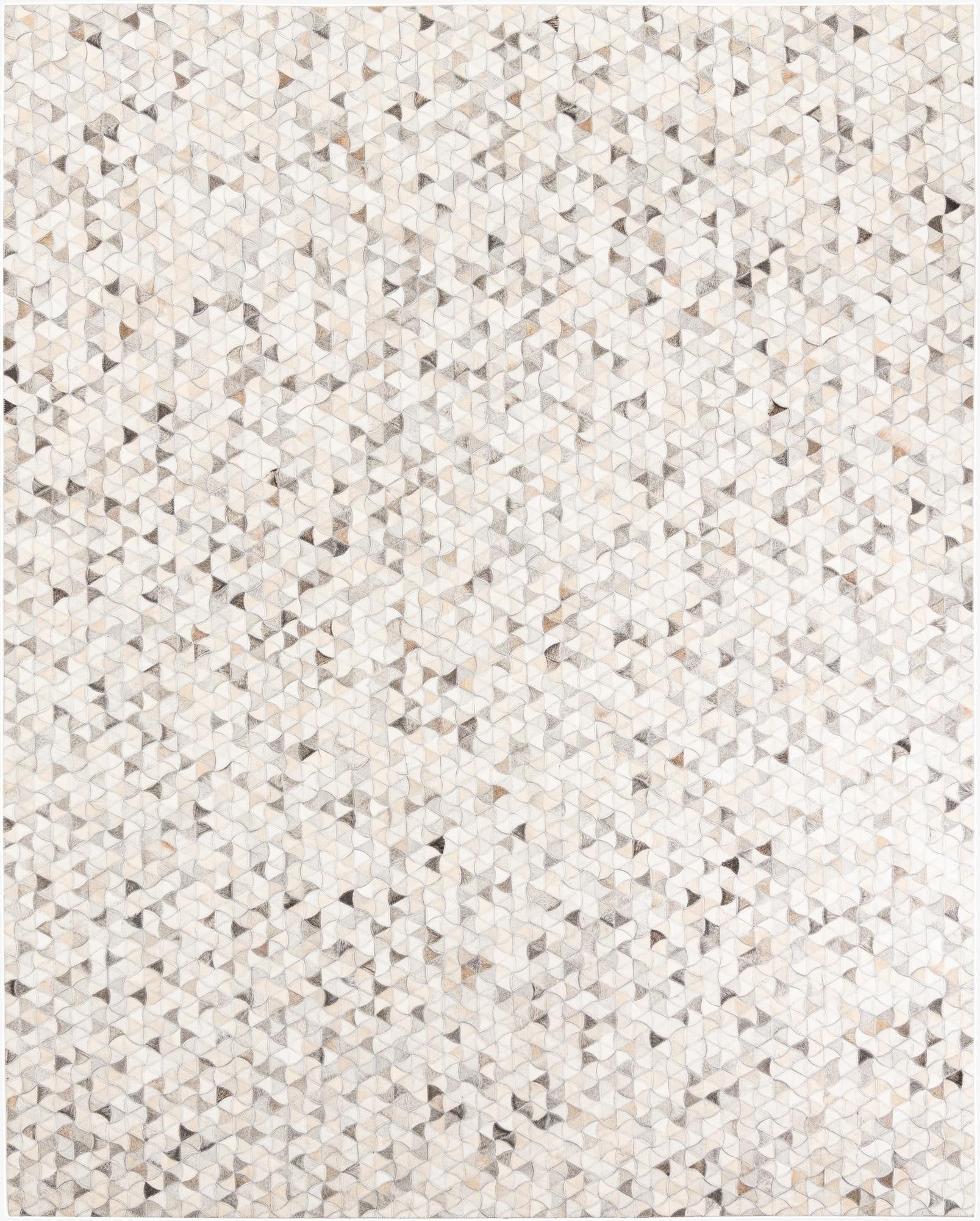  8' x 9' 10 Cowhide Leather Rug