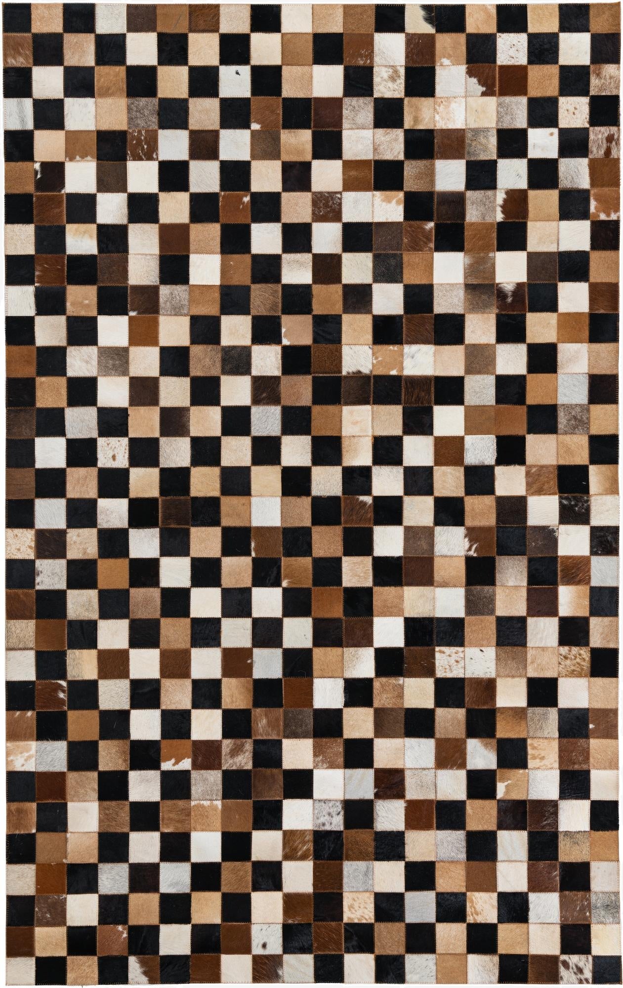 5' x 8' Cowhide Leather Rug