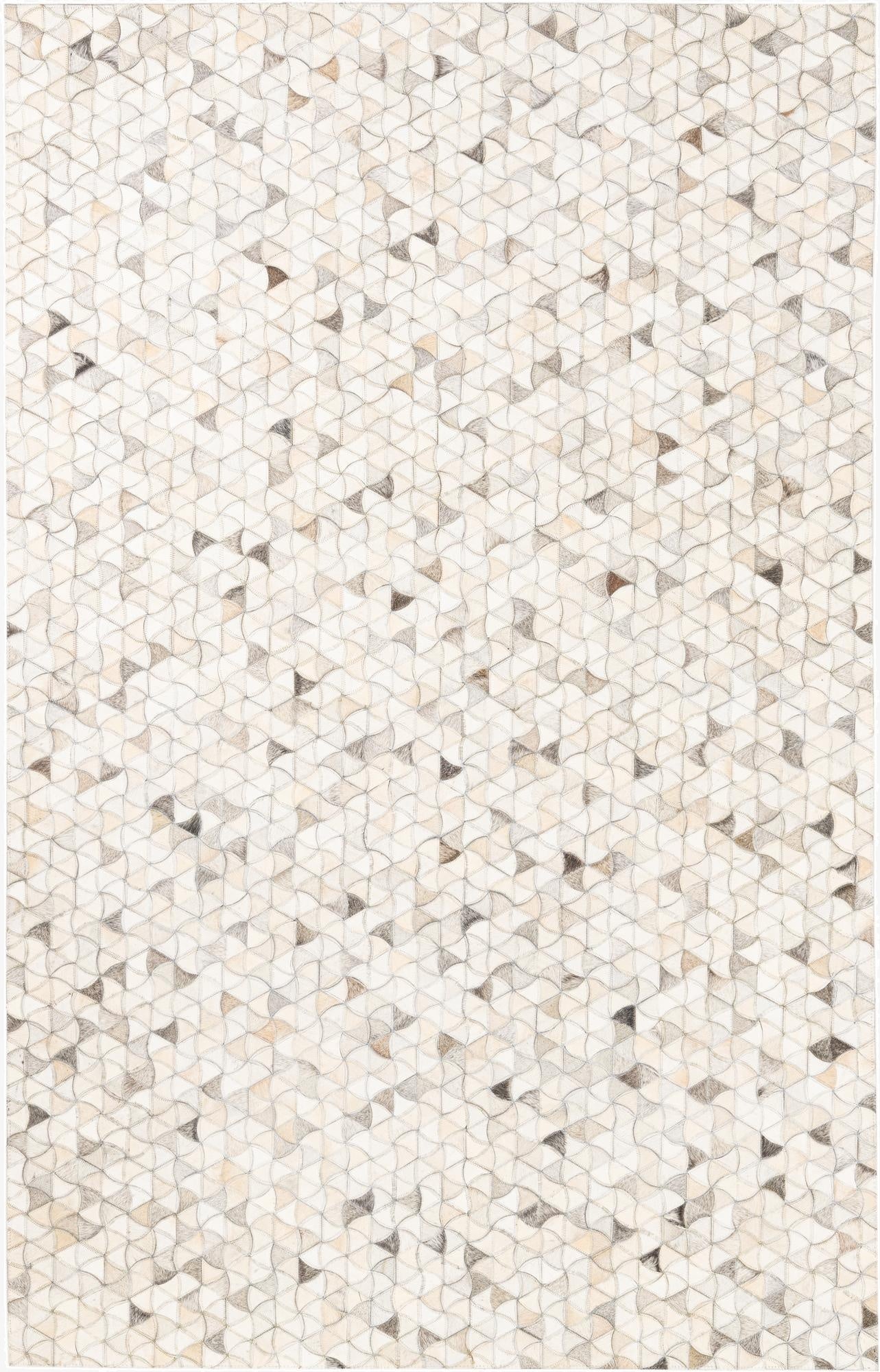  5' 1 x 8' 1 Cowhide Leather Rug