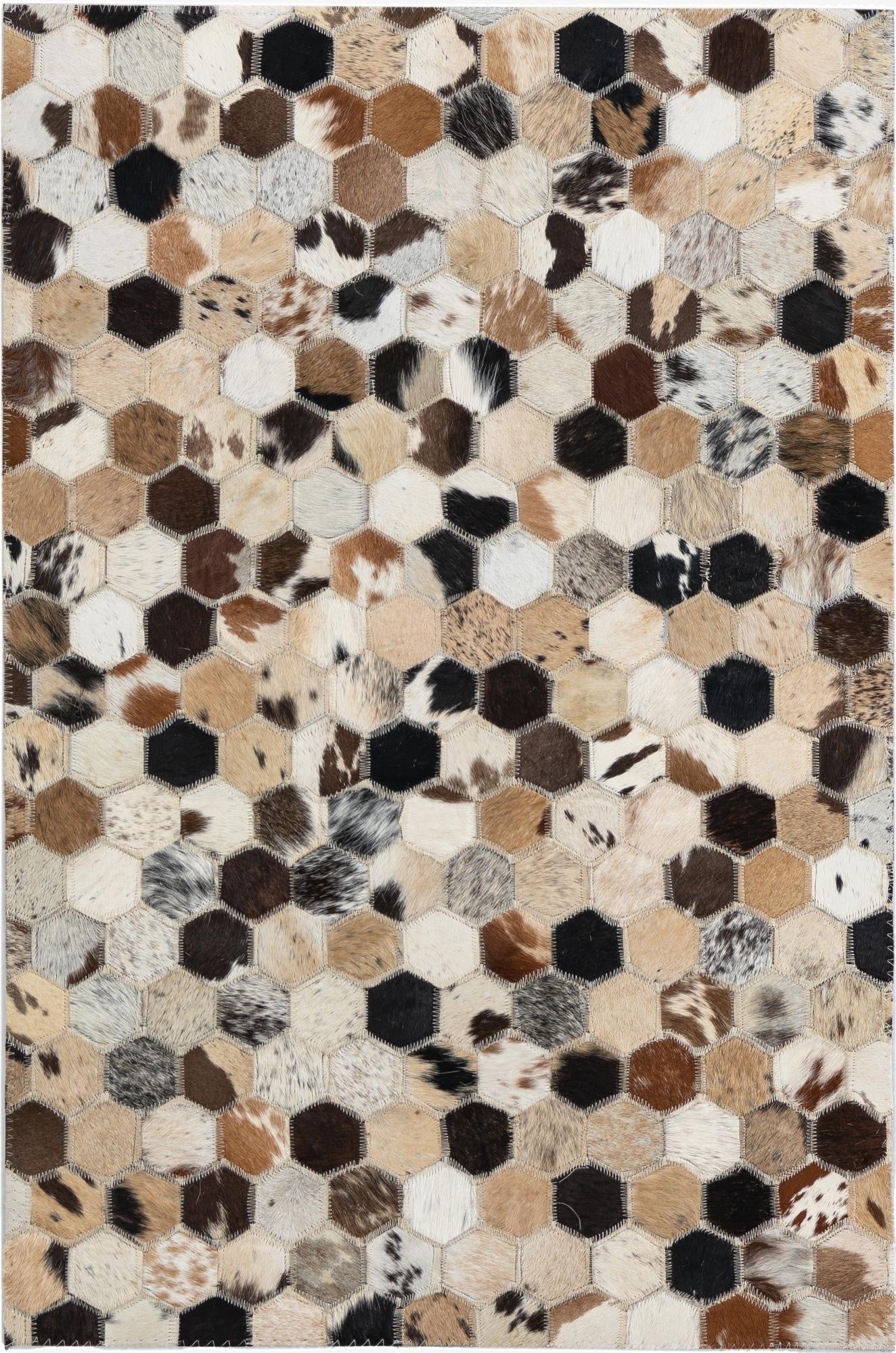  2' x 3' Cowhide Leather Rug