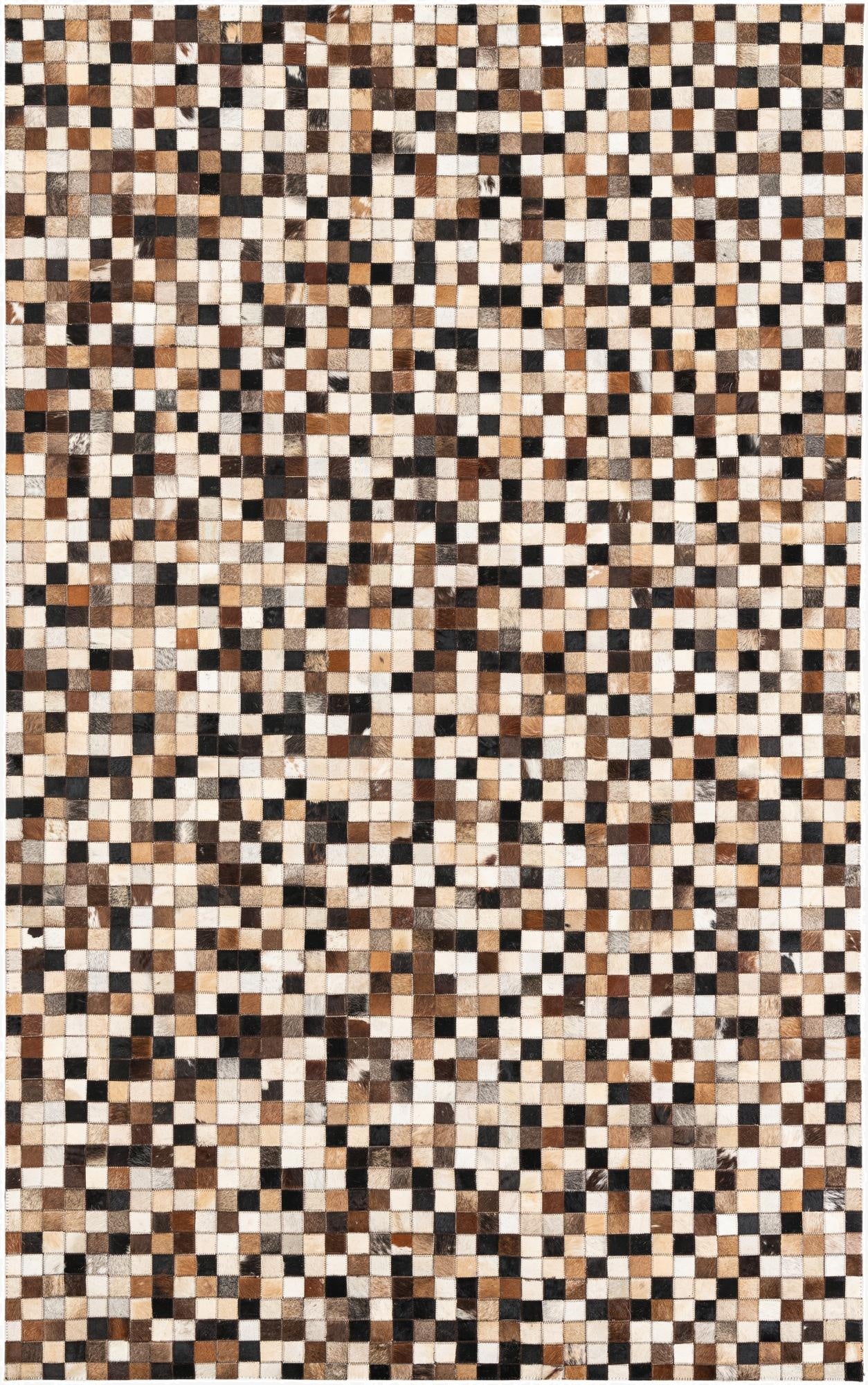  5' x 8' Cowhide Leather Rug