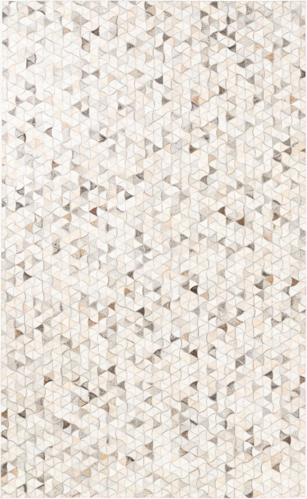  4' 10 x 7' 10 Cowhide Leather Rug