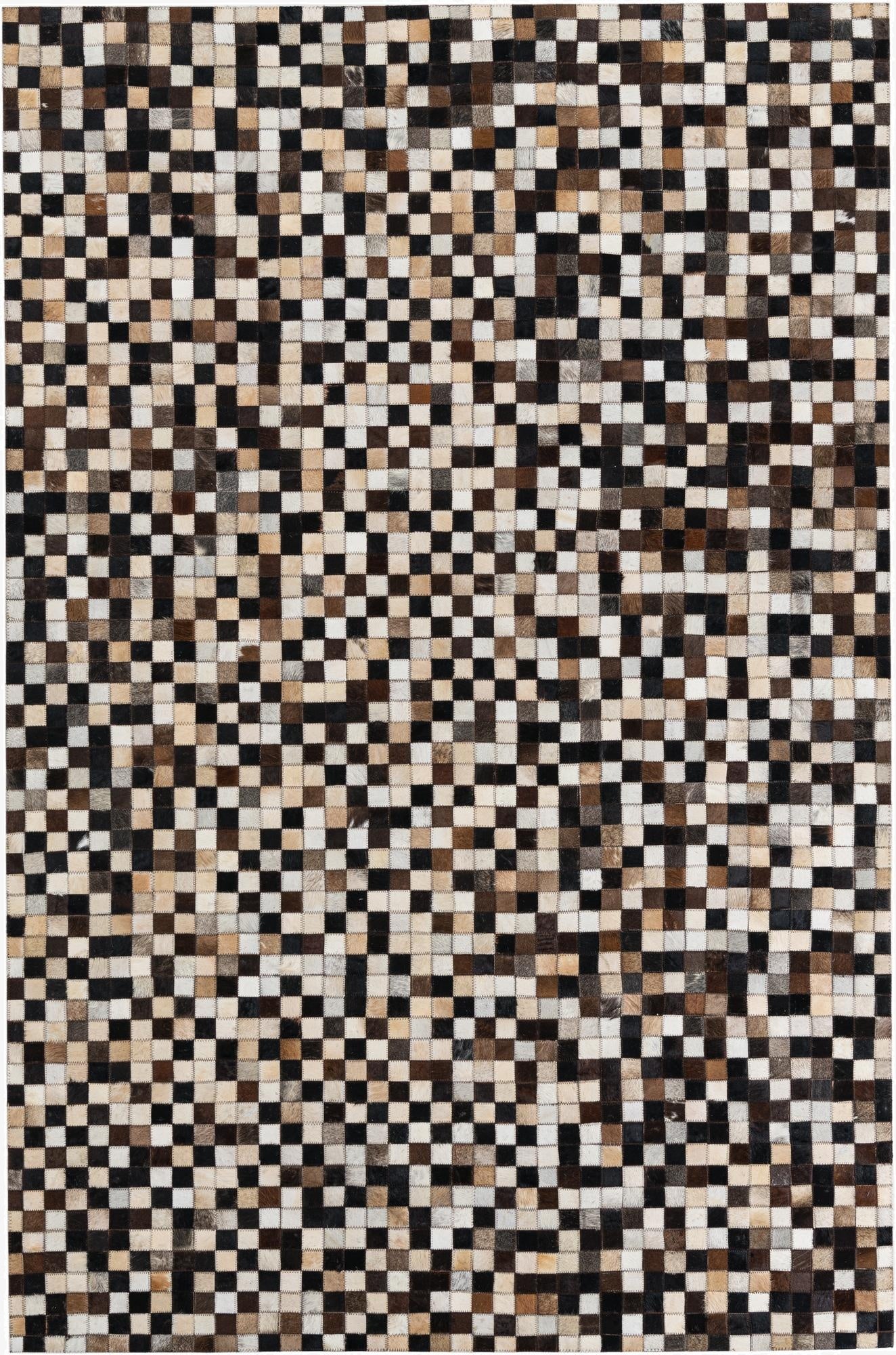  5' 2 x 8' Cowhide Leather Rug