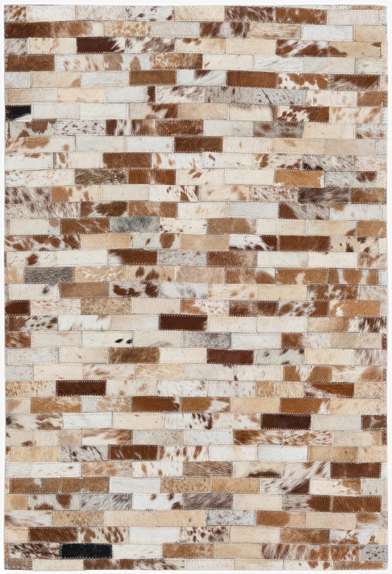  2' x 3' Cowhide Leather Rug