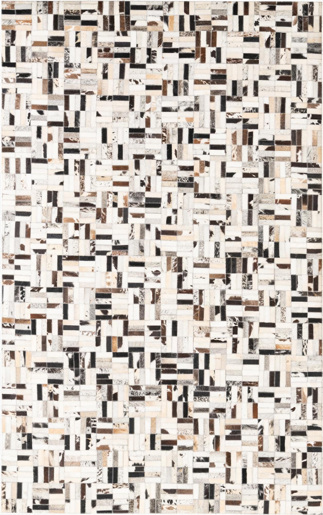  5' x 7' 10 Cowhide Leather Rug
