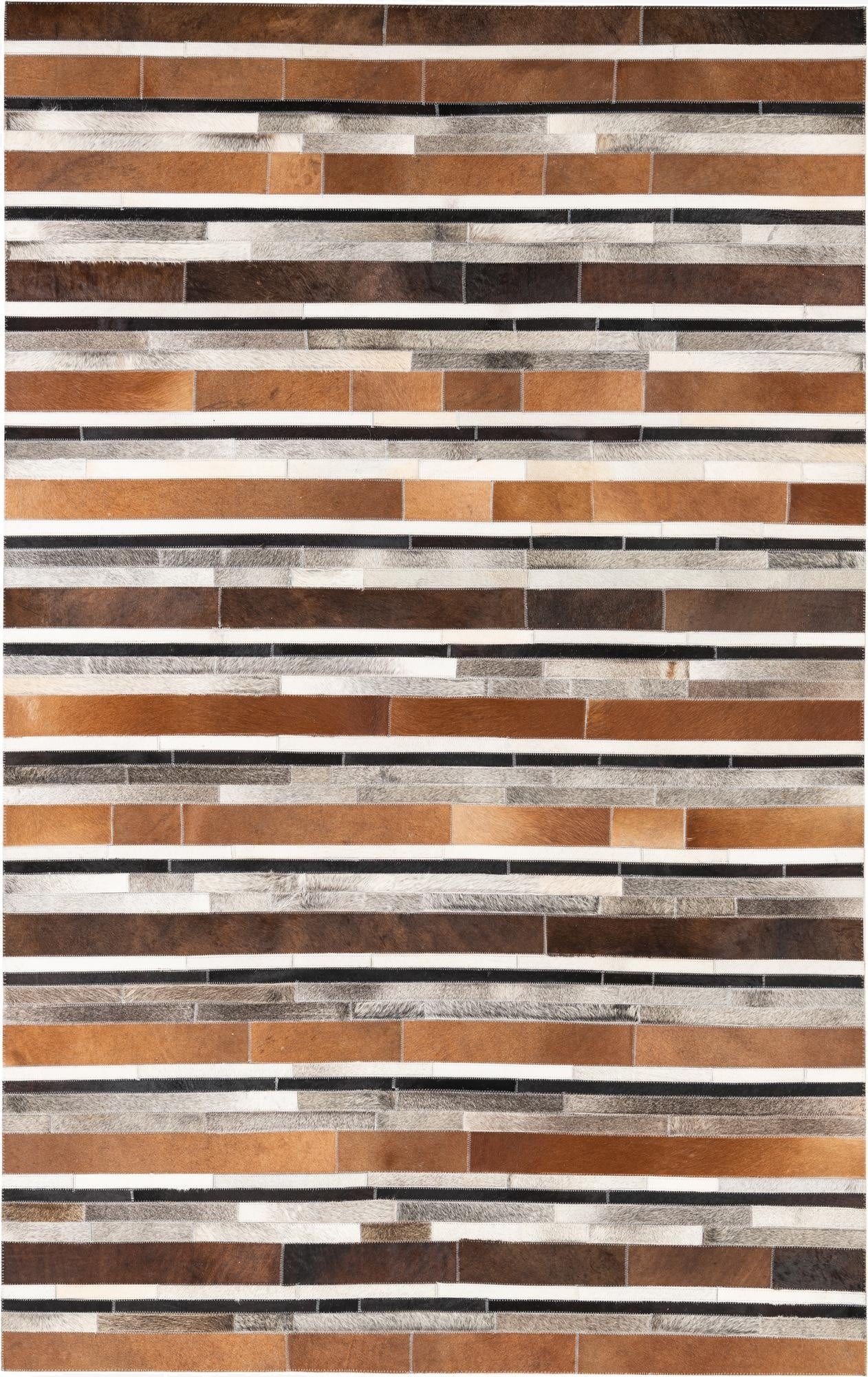  5' x 8' Cowhide Leather Rug