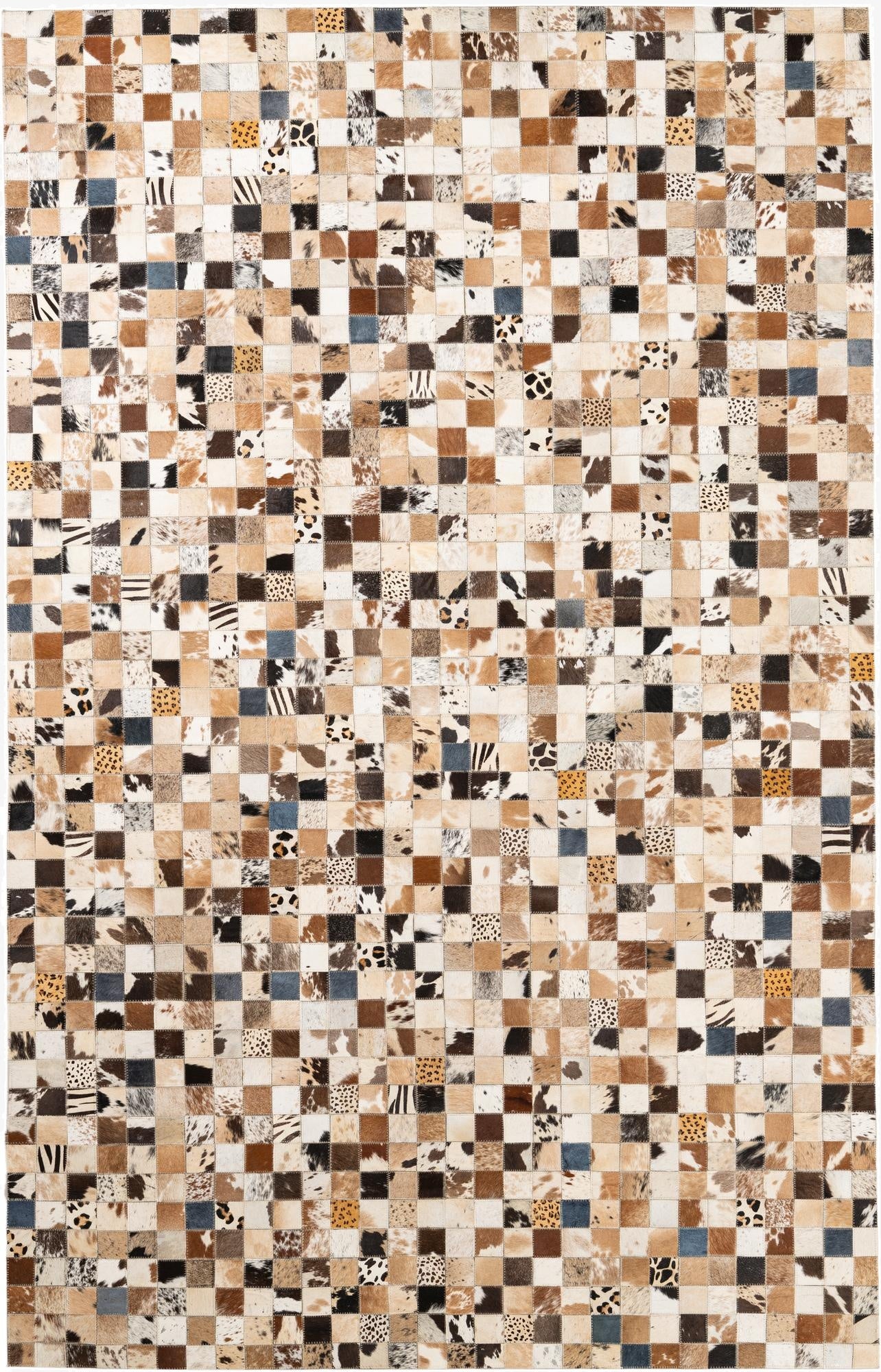  5' x 7' 10 Cowhide Leather Rug