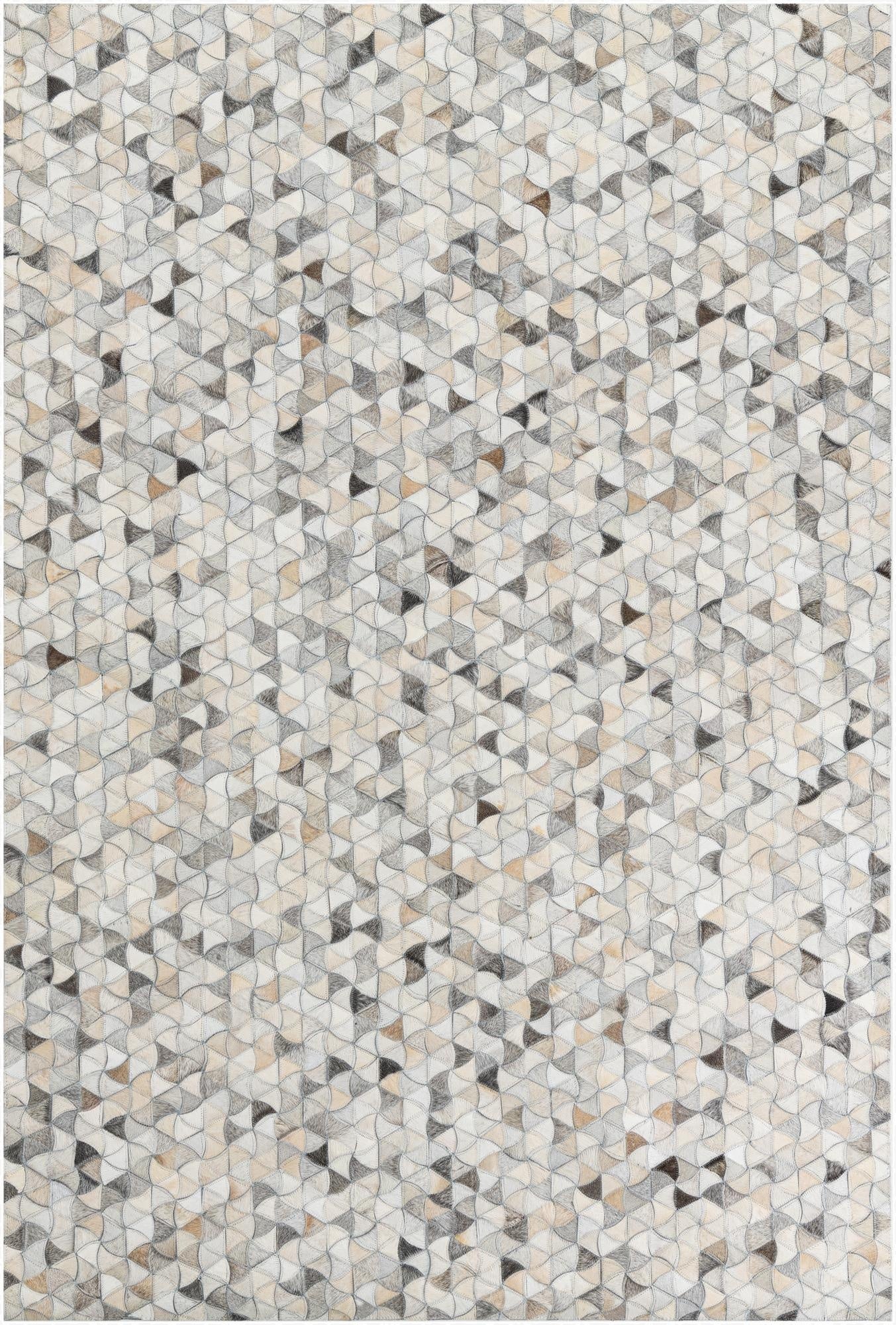  5' 1 x 7' 7 Cowhide Leather Rug