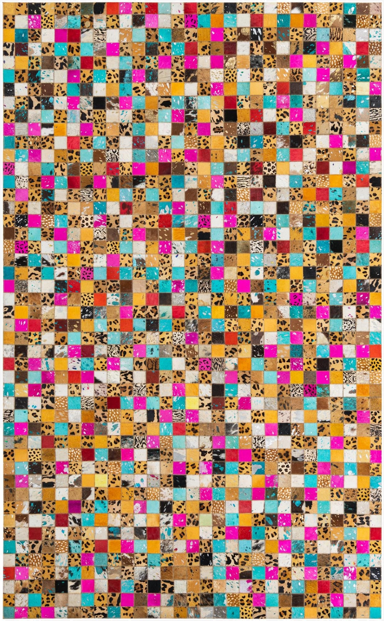  5' x 8' Cowhide Leather Rug