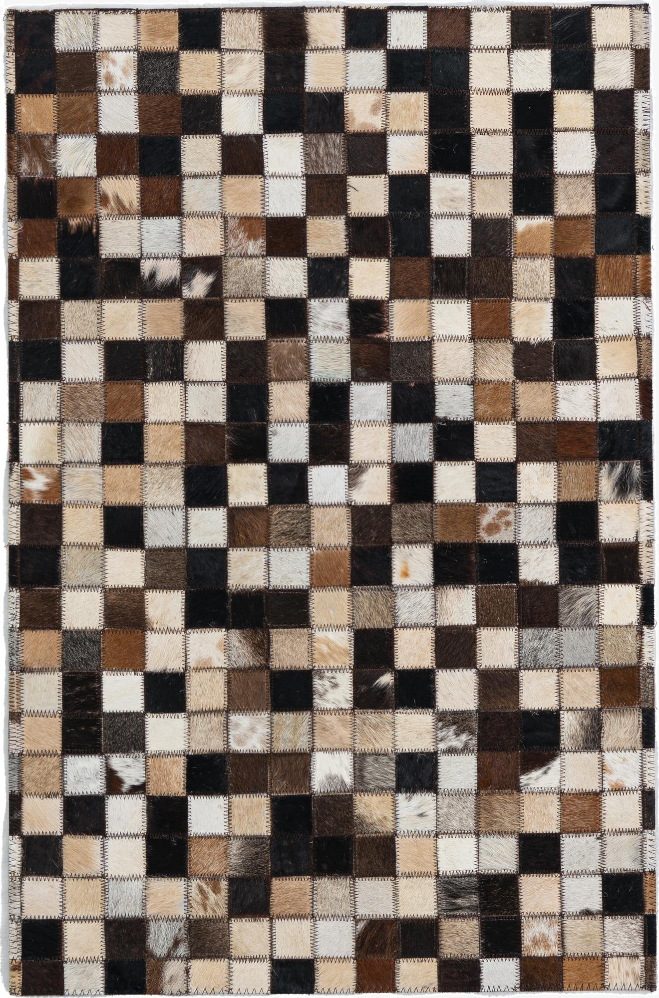  2' x 3' Cowhide Leather Rug