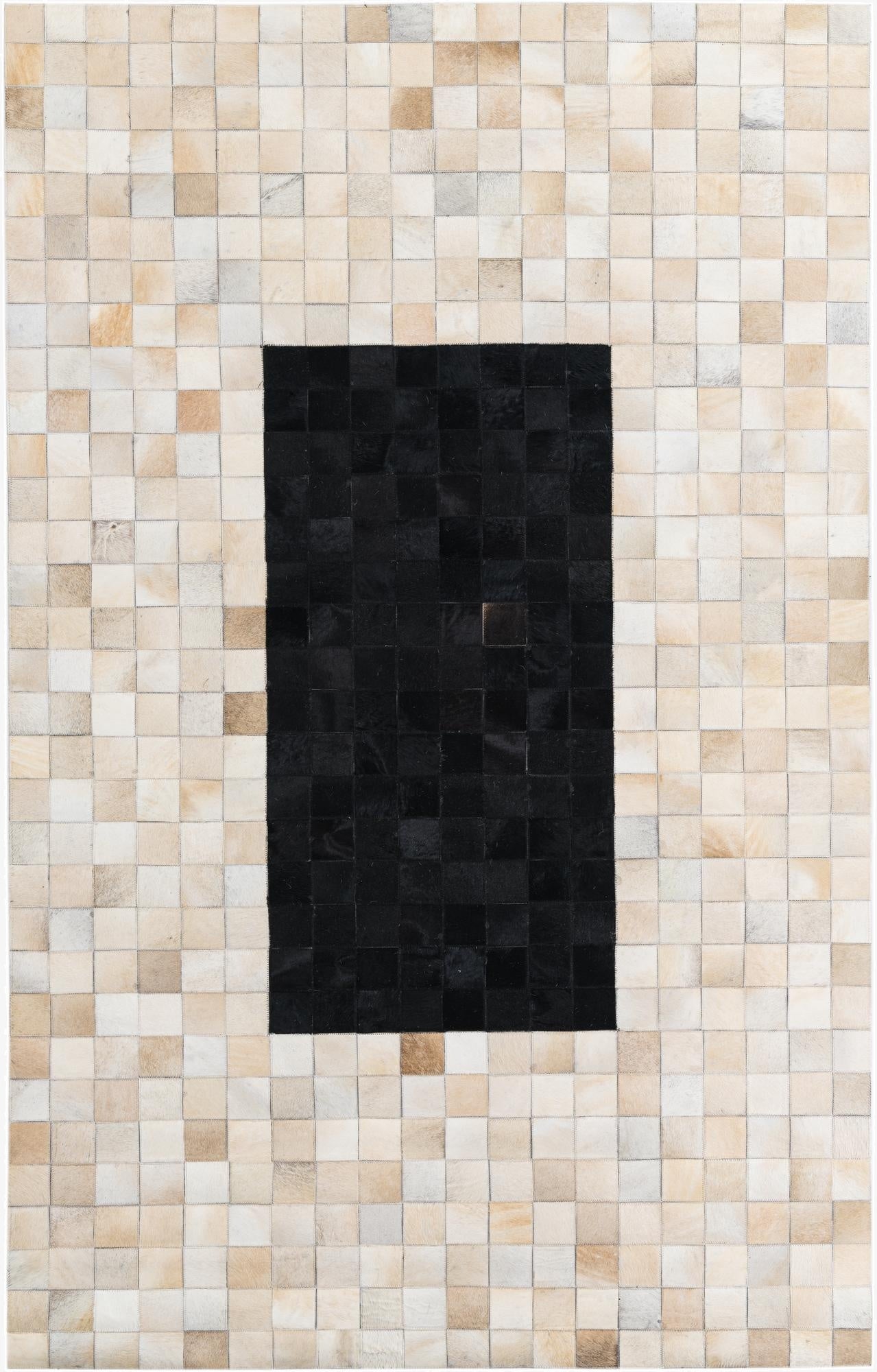  5' x 8' Cowhide Leather Rug