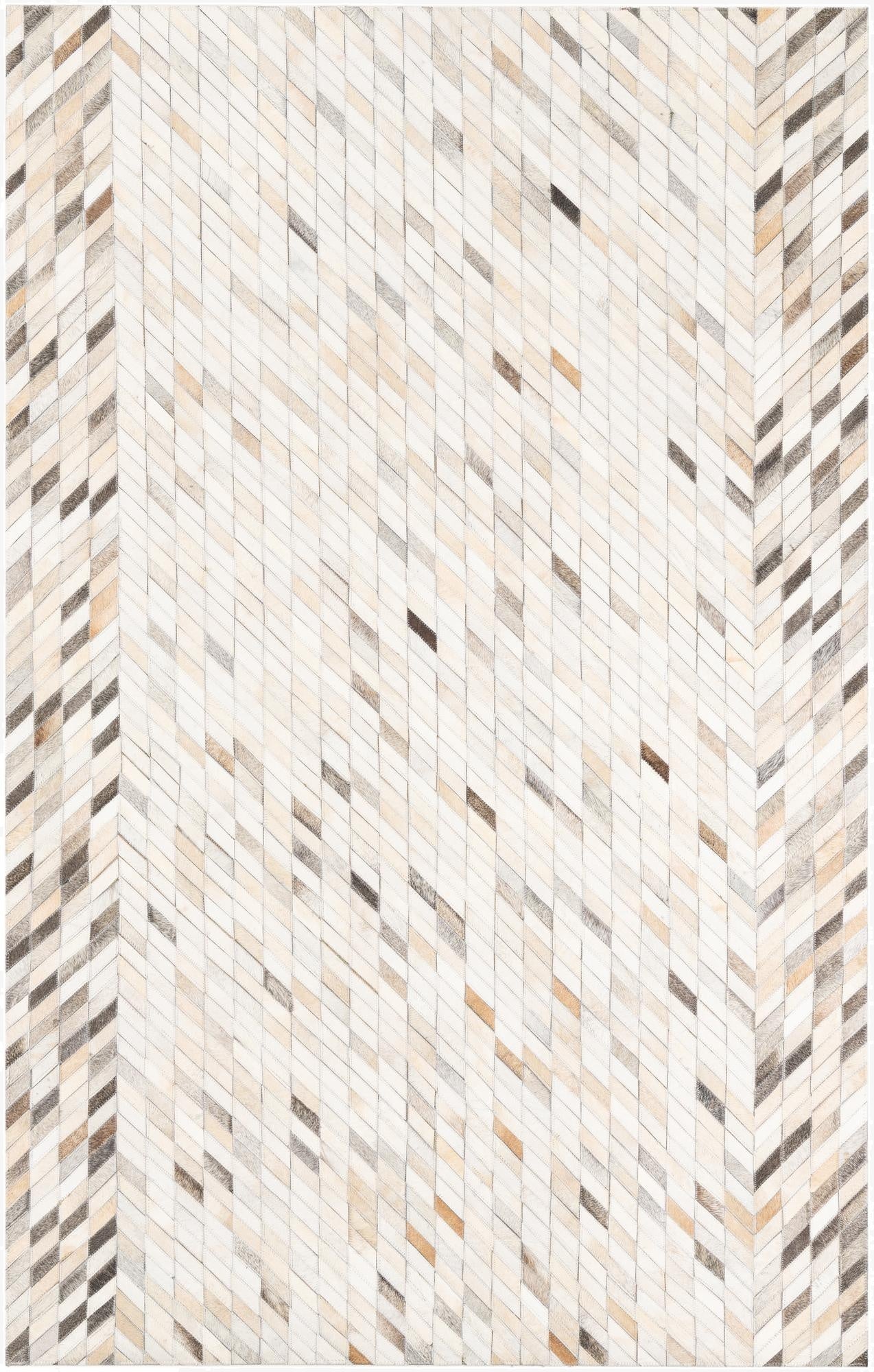  5' x 7' 10 Cowhide Leather Rug