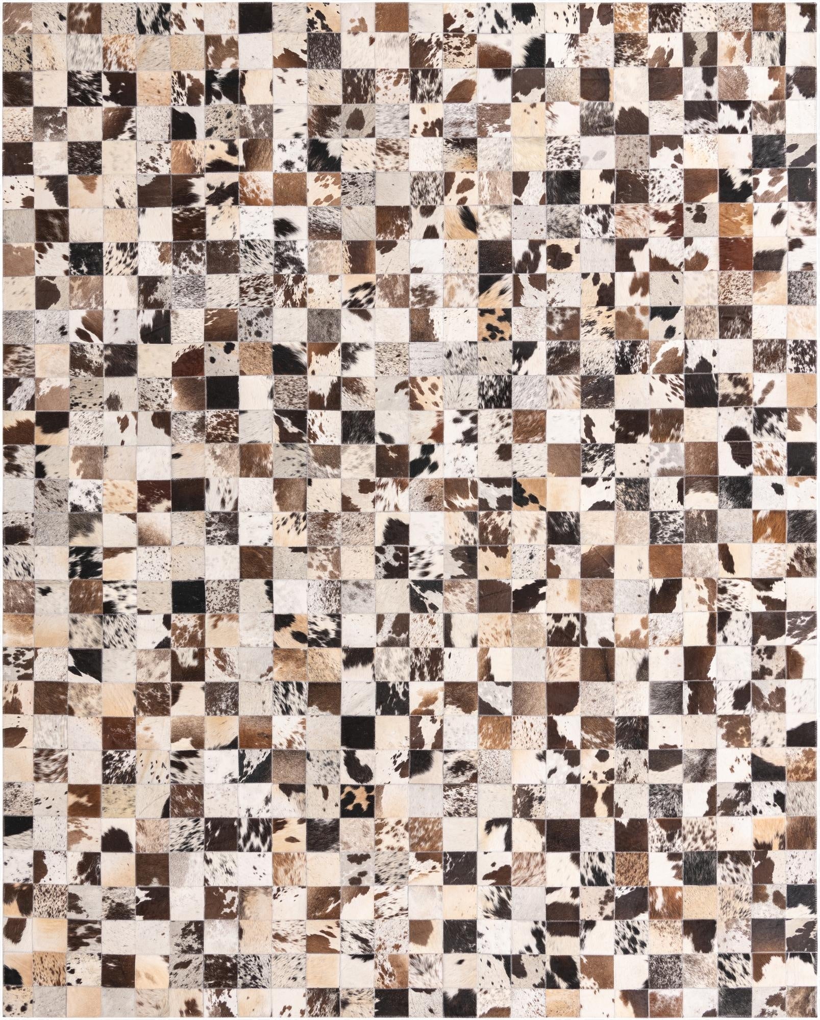  7' 10 x 9' 9 Cowhide Leather Rug