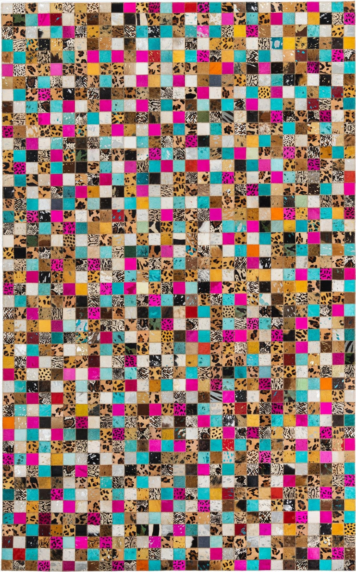  5' x 8' Cowhide Leather Rug