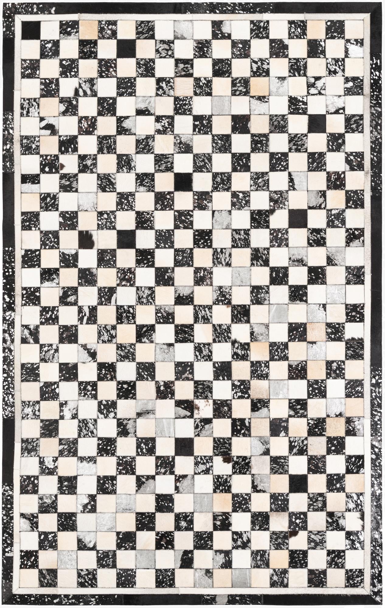  5' x 8' Cowhide Leather Rug