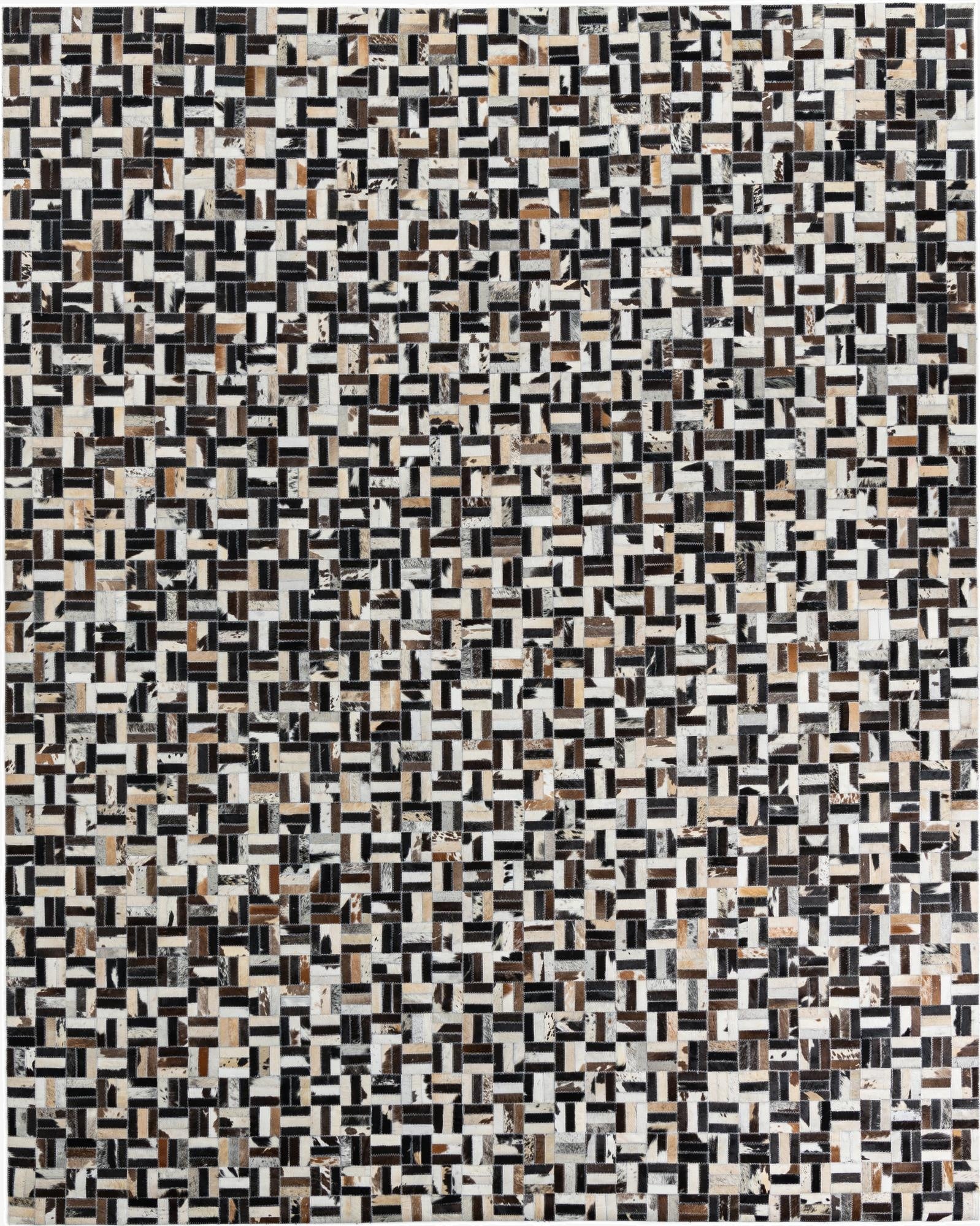  8' 1 x 10' 1 Cowhide Leather Rug